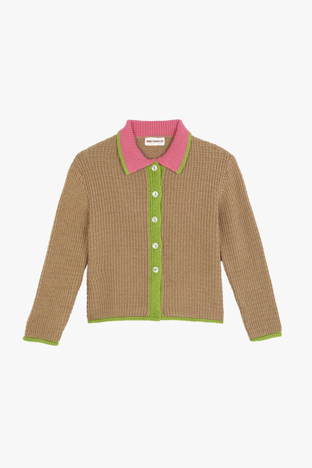 Cardigan in cotone beige Tina