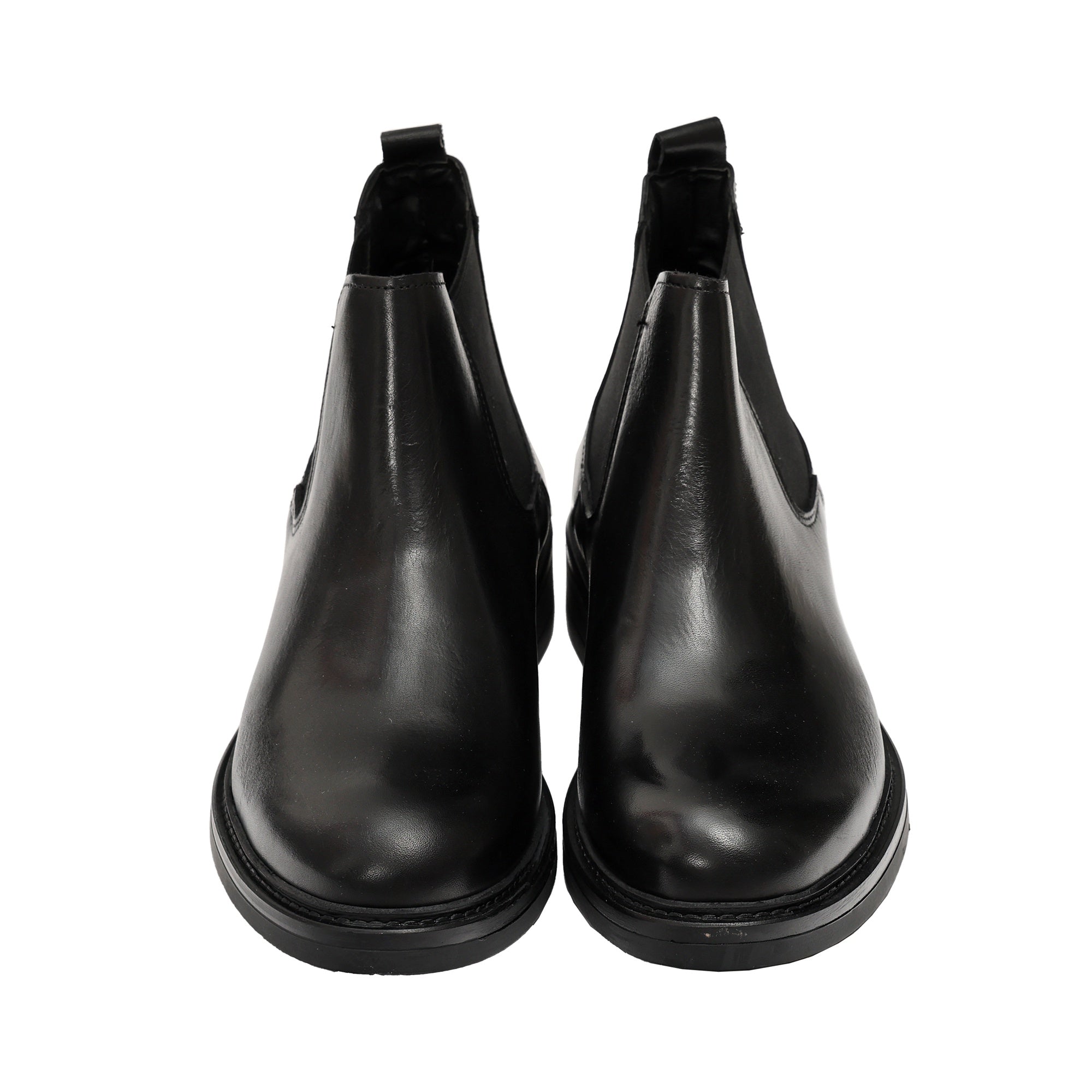 Beatles in pelle con fascia elastica Nero