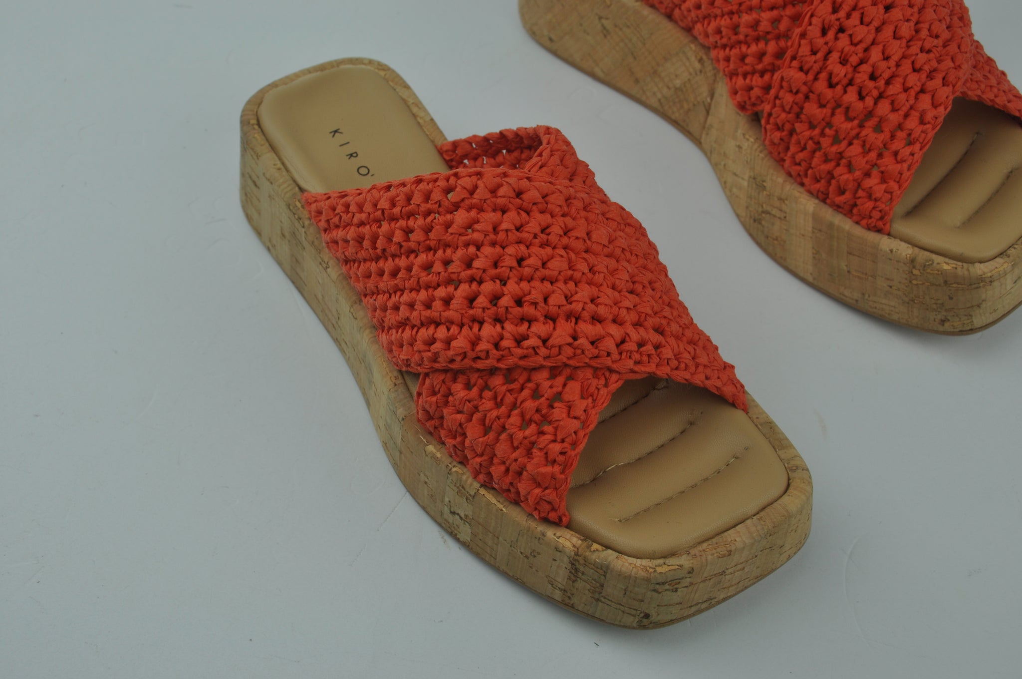 Z-RF-50 SUOLA SUGHERO - RAFFIA ARANCIO