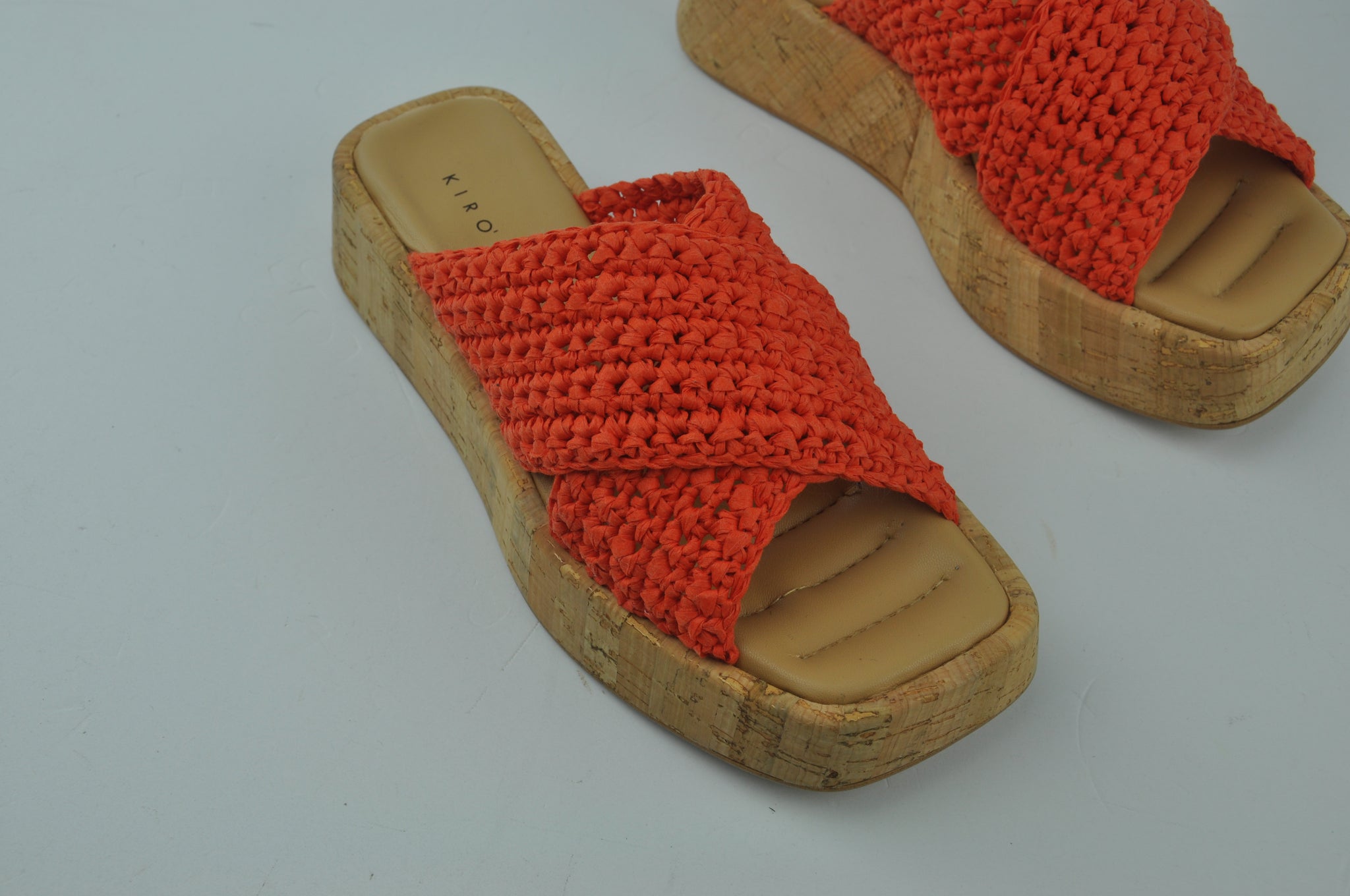 Z-RF-50 SUOLA SUGHERO - RAFFIA ARANCIO