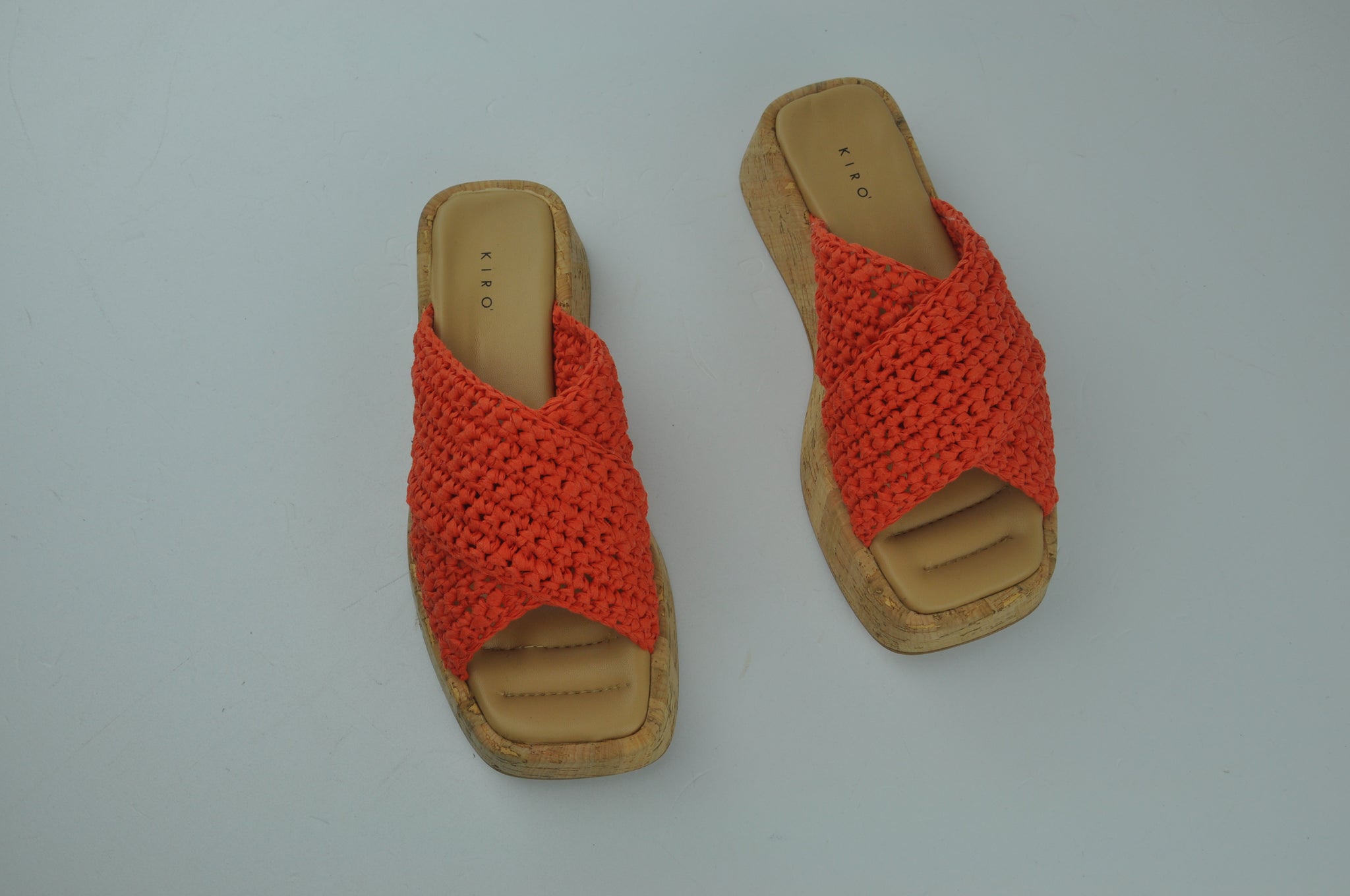 Z-RF-50 SUOLA SUGHERO - RAFFIA ARANCIO