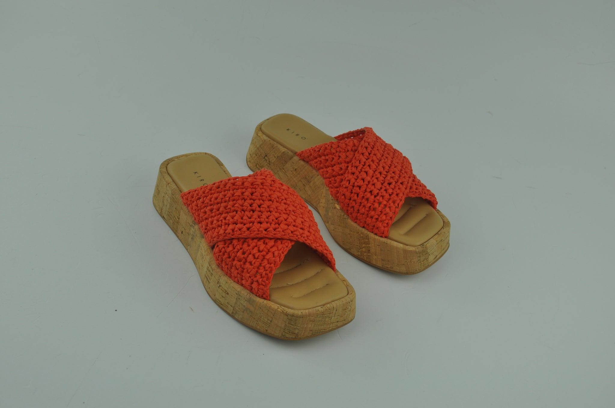 Z-RF-50 SUOLA SUGHERO - RAFFIA ARANCIO