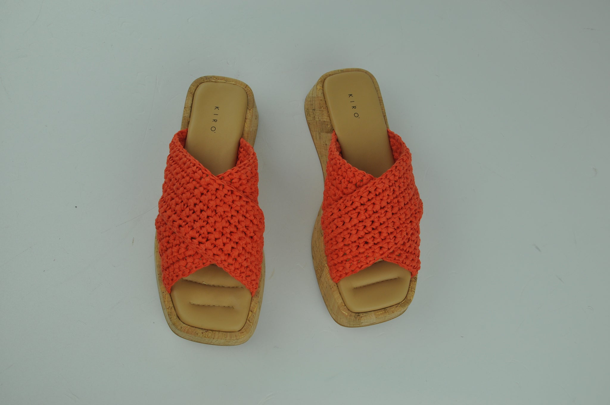 Z-RF-50 SUOLA SUGHERO - RAFFIA ARANCIO