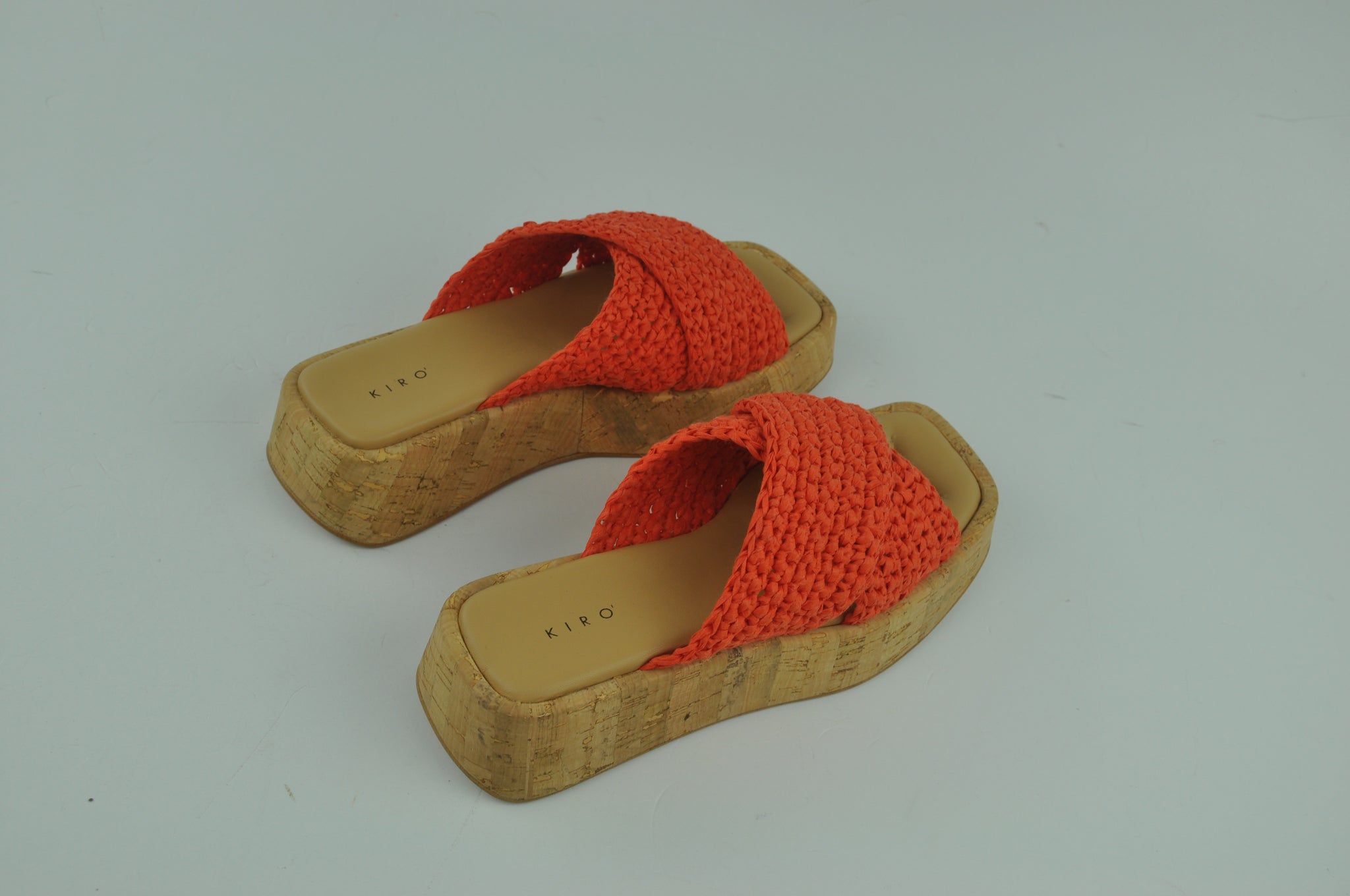 Z-RF-50 SUOLA SUGHERO - RAFFIA ARANCIO