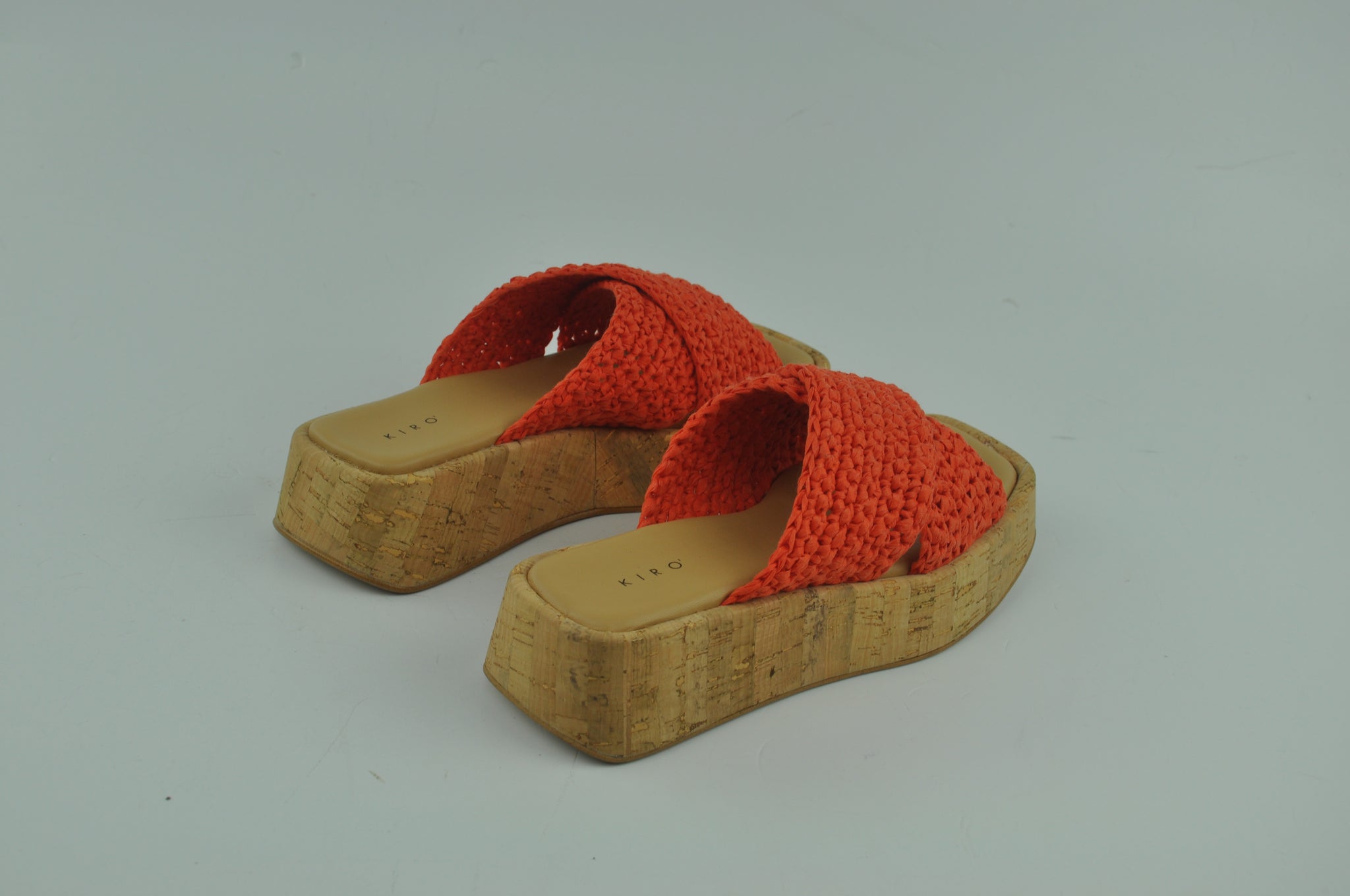 Z-RF-50 SUOLA SUGHERO - RAFFIA ARANCIO