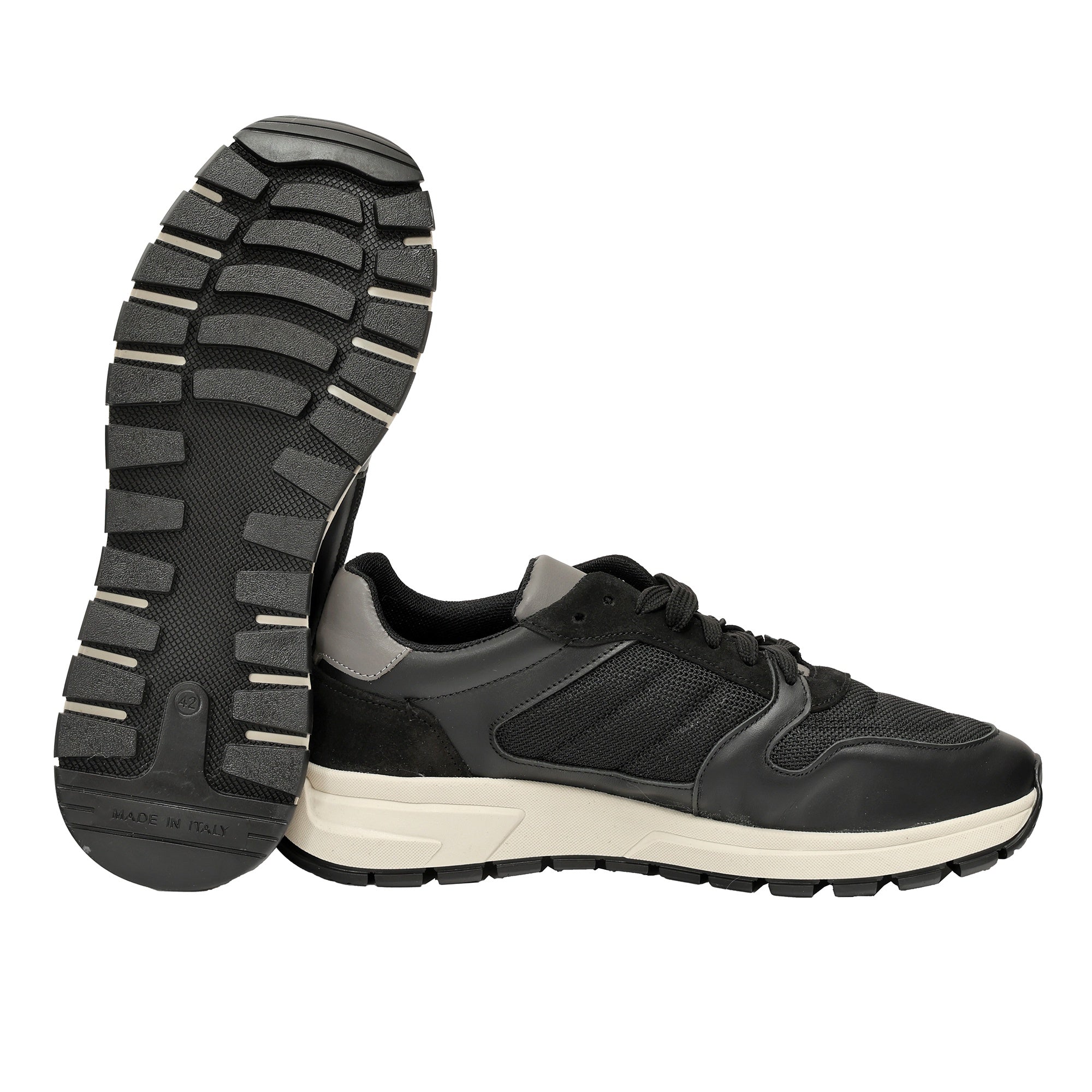 Sneakers in pelle Nero