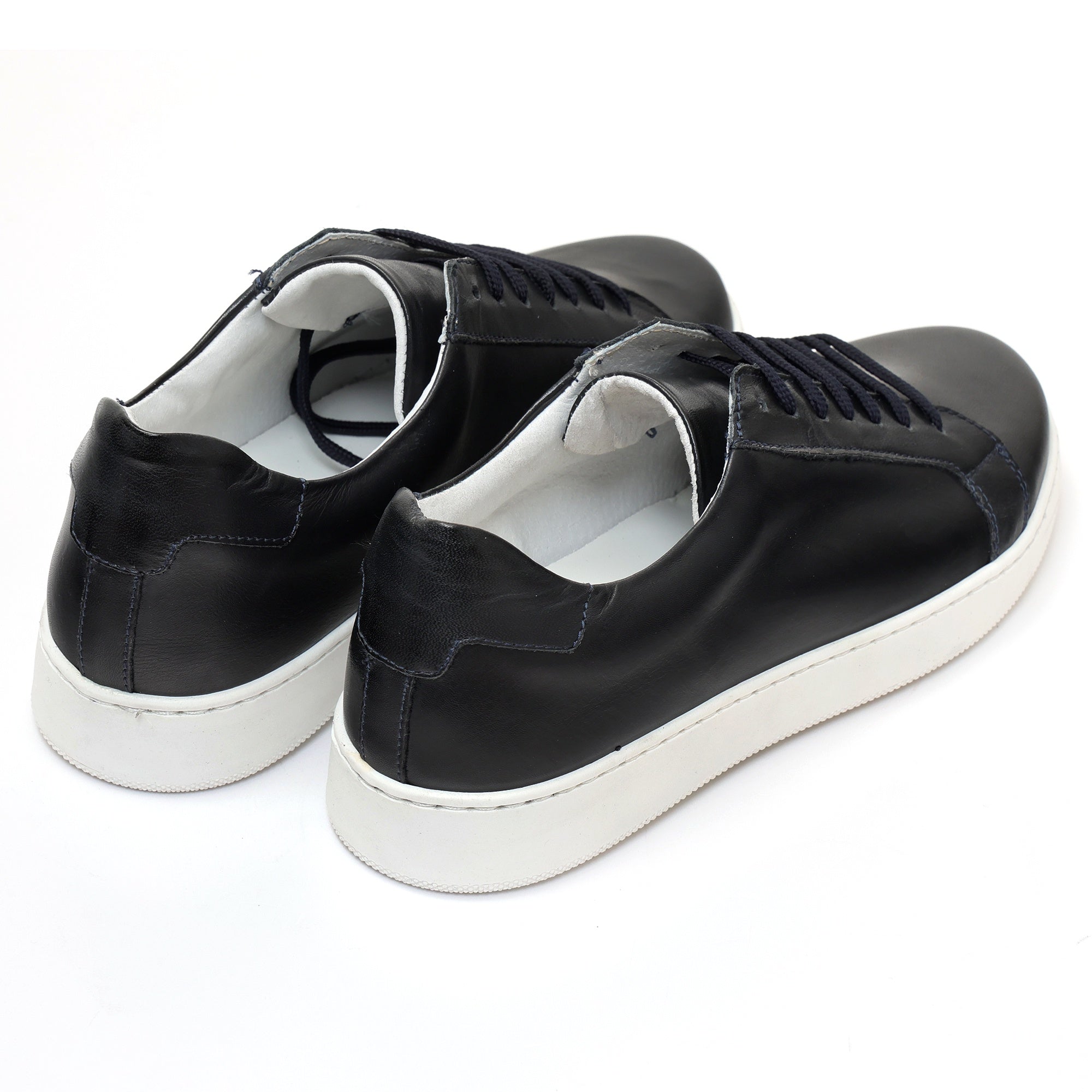 Sneakers stringate in pelle di vitello Blu