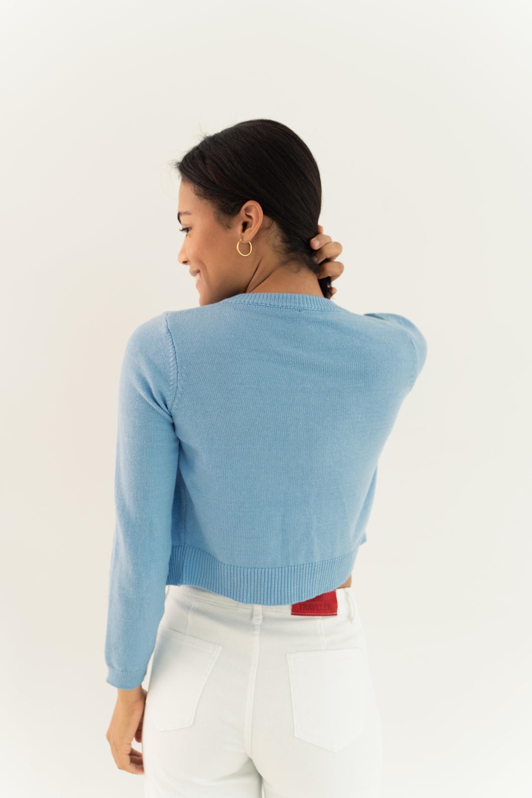 Cardigan blu Inés