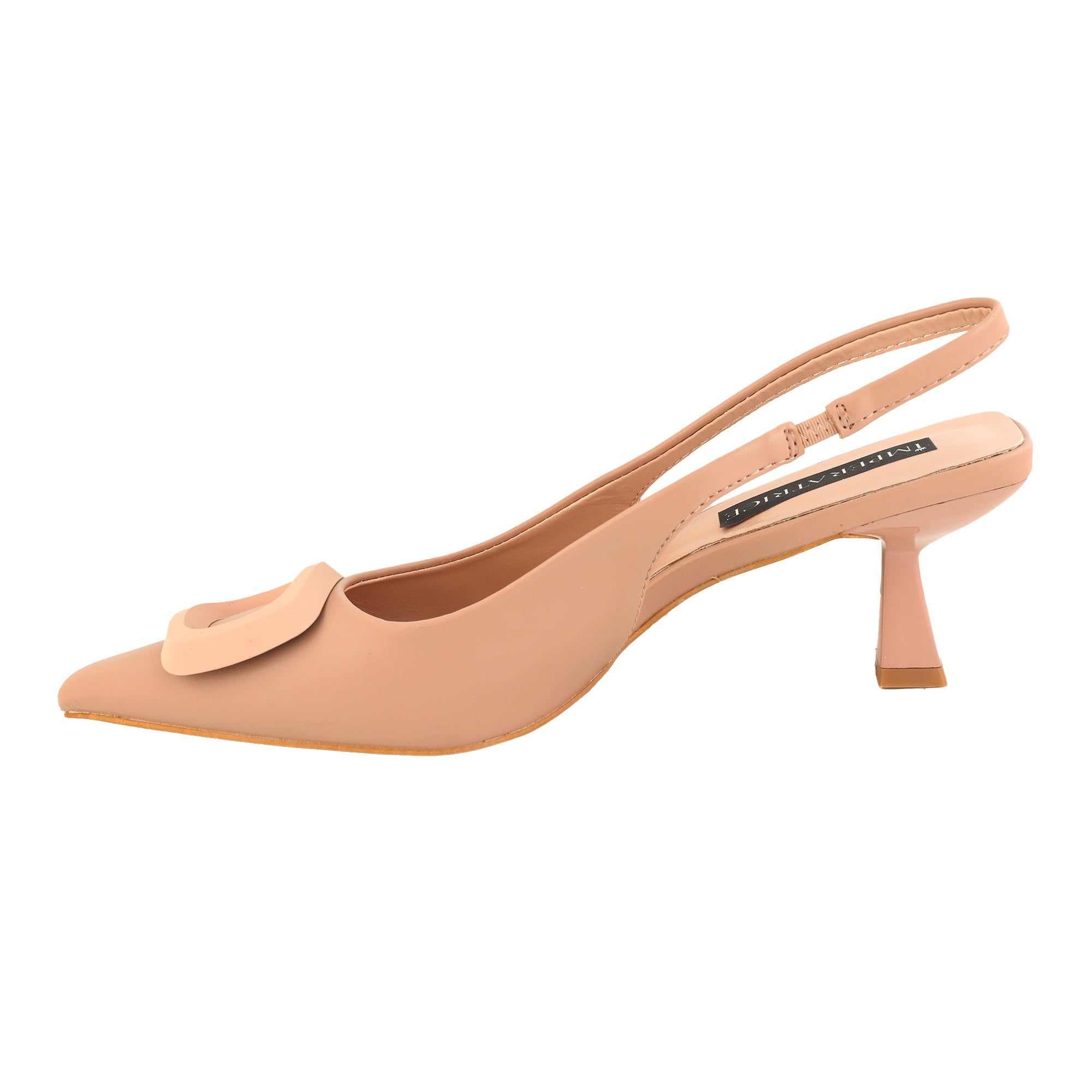 Decolletè slingback con tacco basso a rocchetto  Rosa