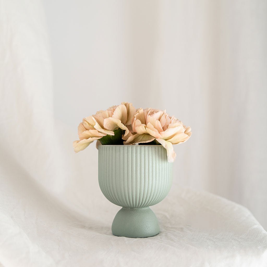 Bougeoir en céramique Lus - Vert - Oustao