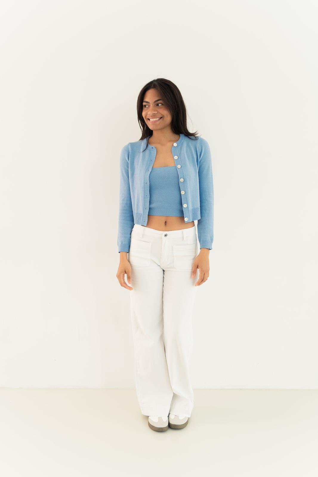 Cardigan blu Inés