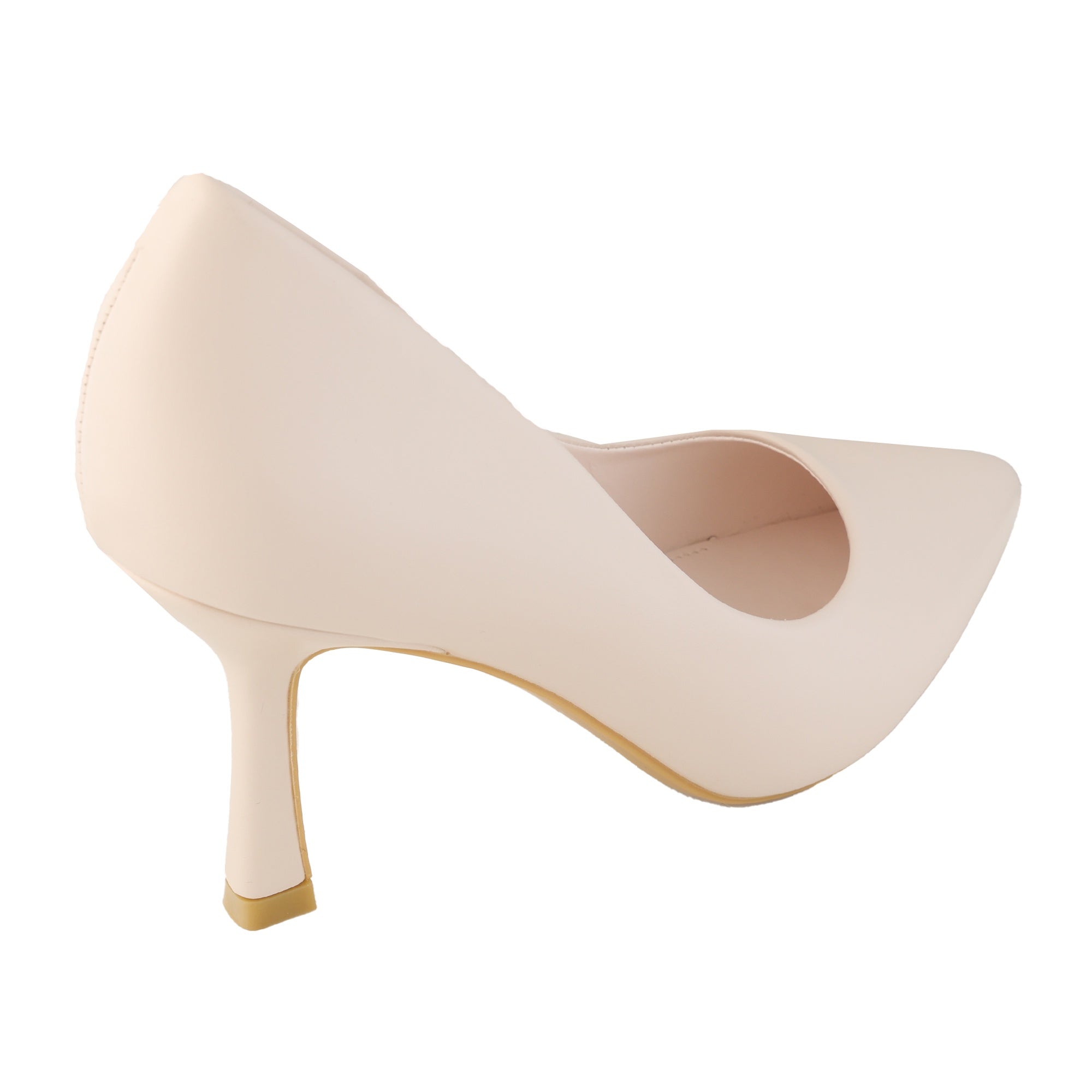 Dècolletè pumps con tacco a rocchetto Beige