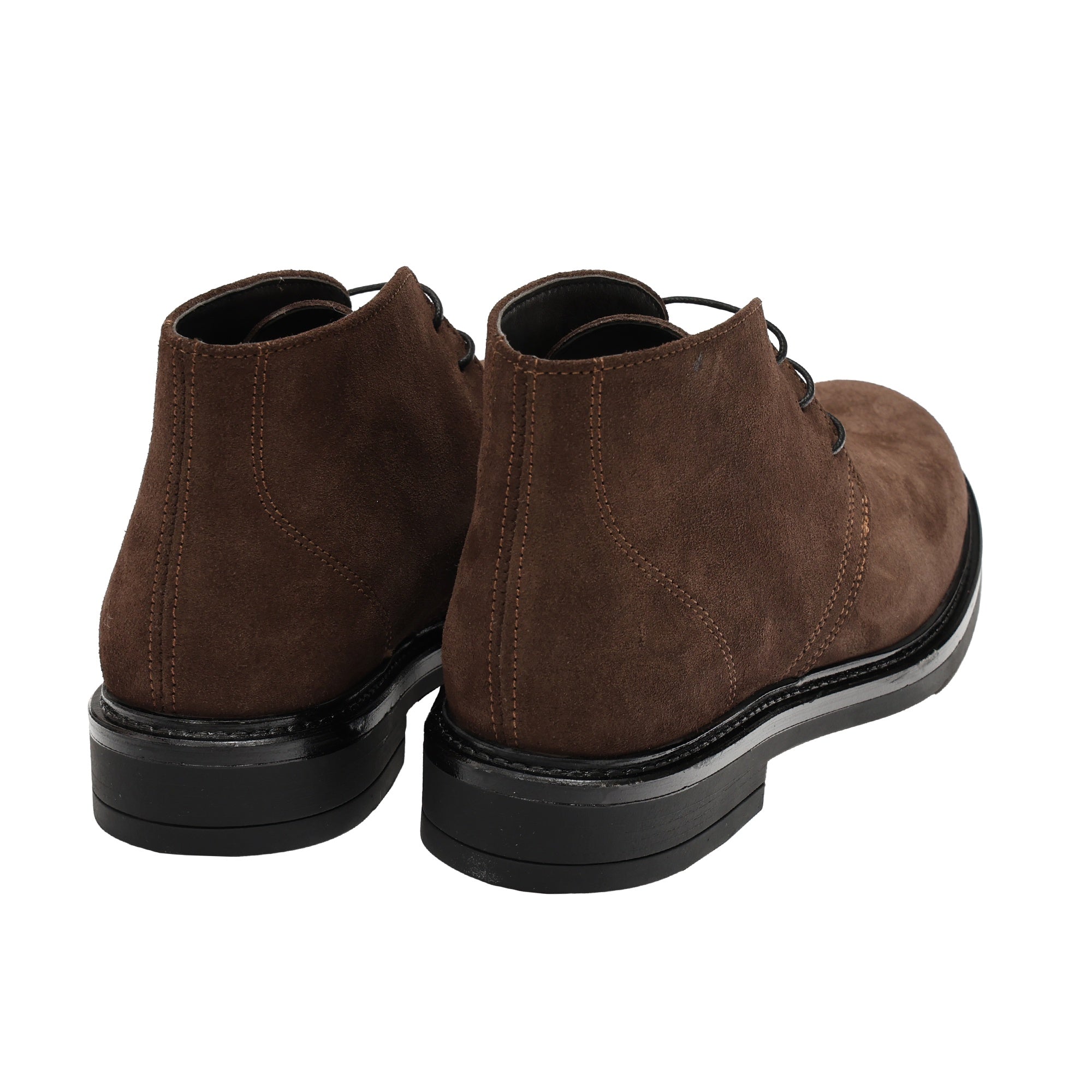 Polacchine stringate in camoscio Testa di moro