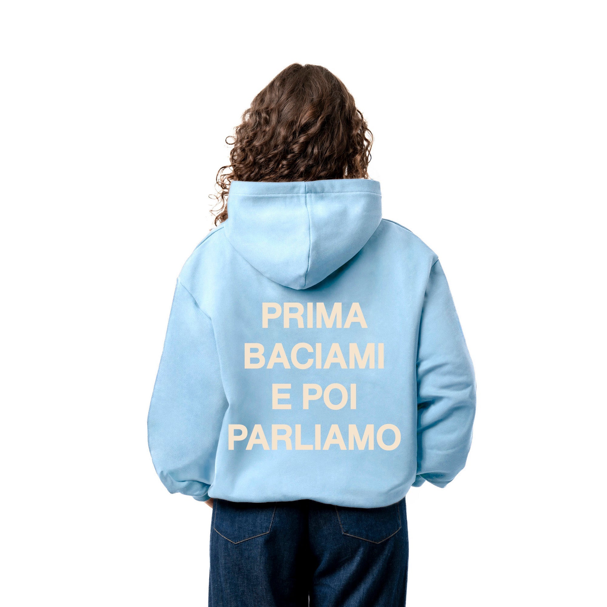 Felpa Hoodie "Prima Baciami e Poi Parliamo" - Pescheria Mon Amour