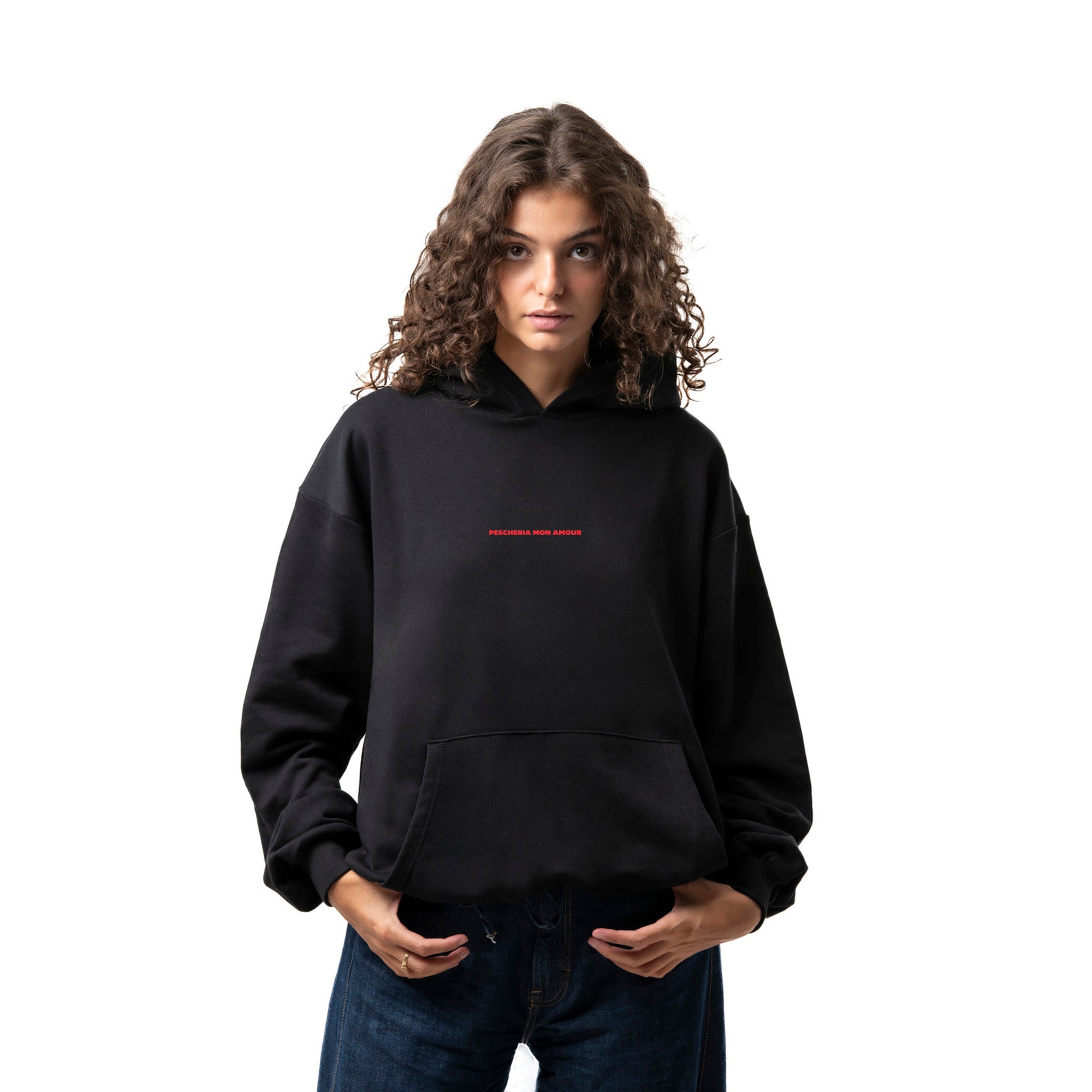 Felpa Hoodie "Prima Baciami e Poi Parliamo" - Pescheria Mon Amour