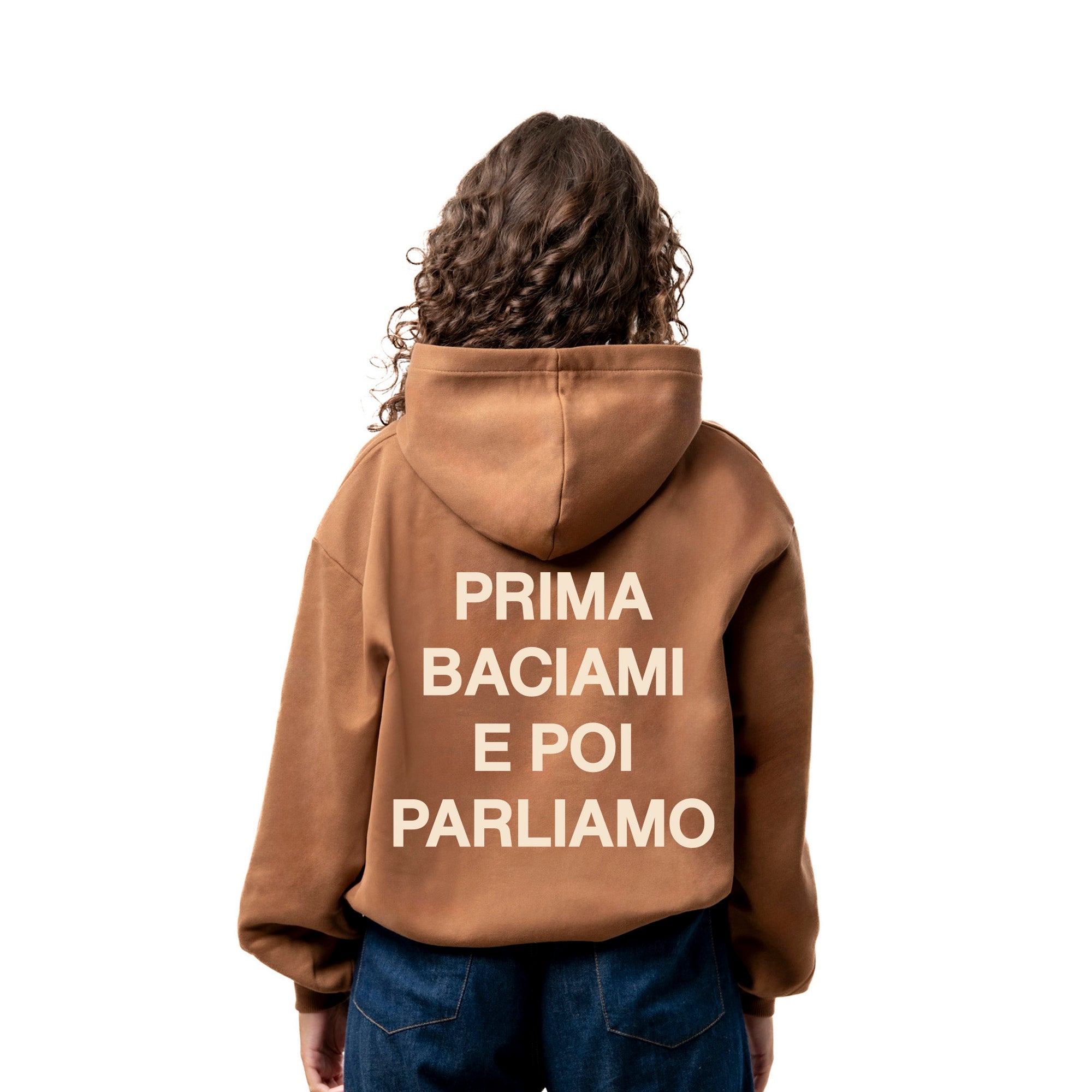 Felpa Hoodie "Prima Baciami e Poi Parliamo" - Pescheria Mon Amour