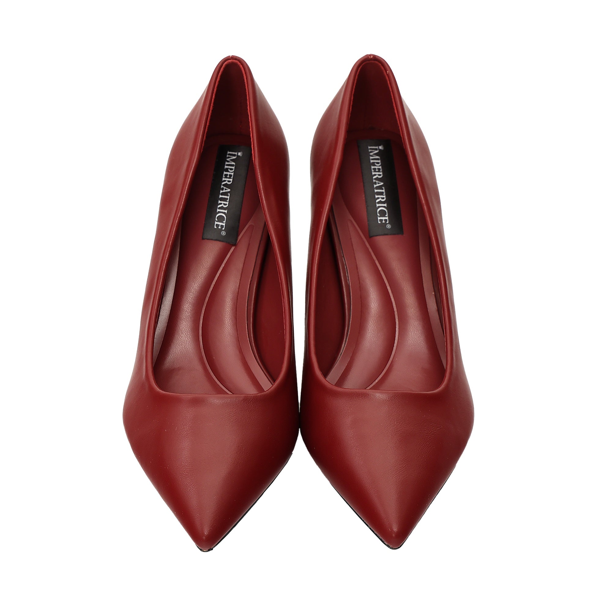 Decolletè in simil pelle Bordeaux