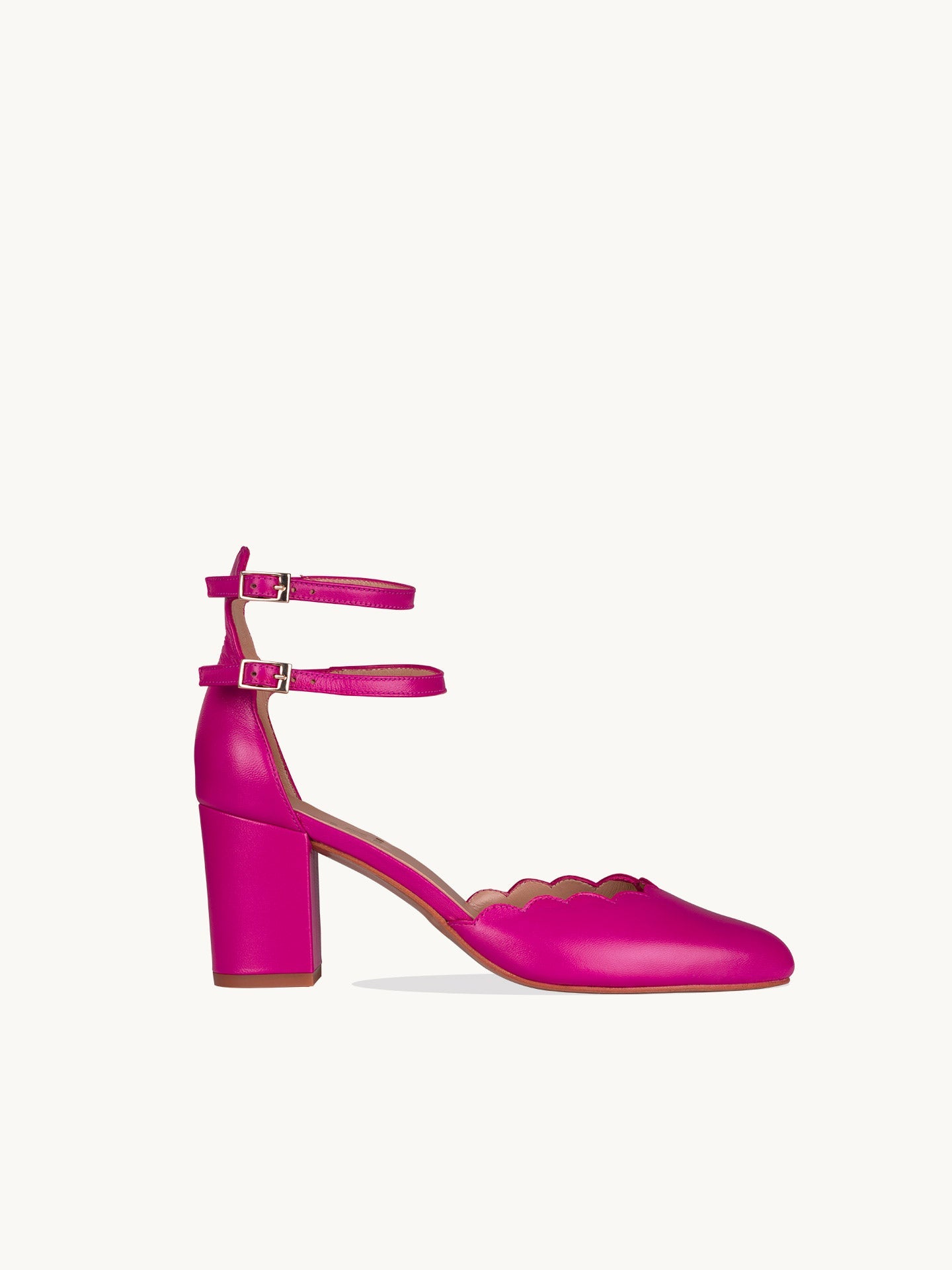 Fuschia Pink Mary Jane Shoes with Heel | Flavie Rimmel