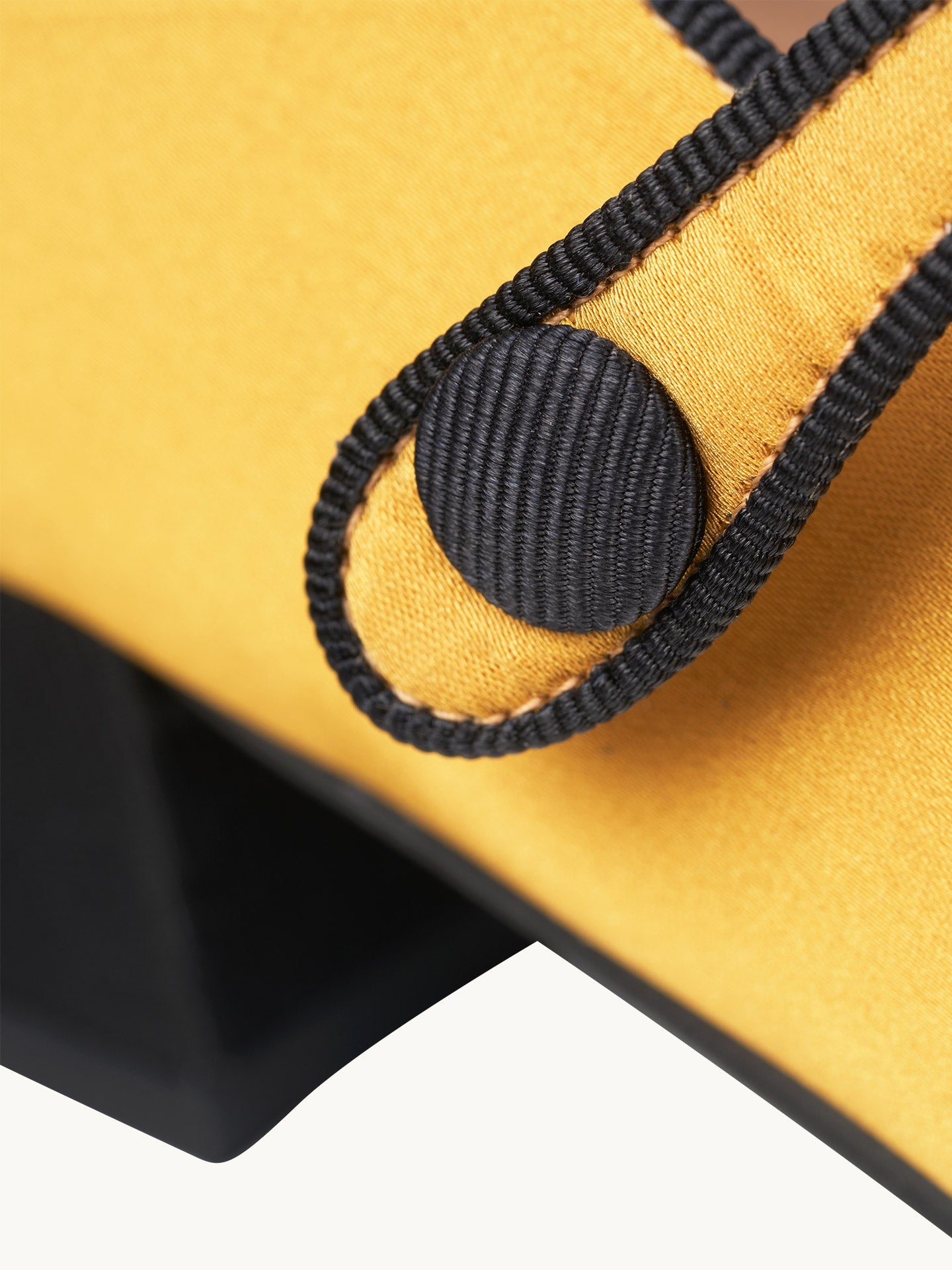 Yellow Ballerina Flats with Pointed Toe and Small Heel  | Bambie Satin Royal