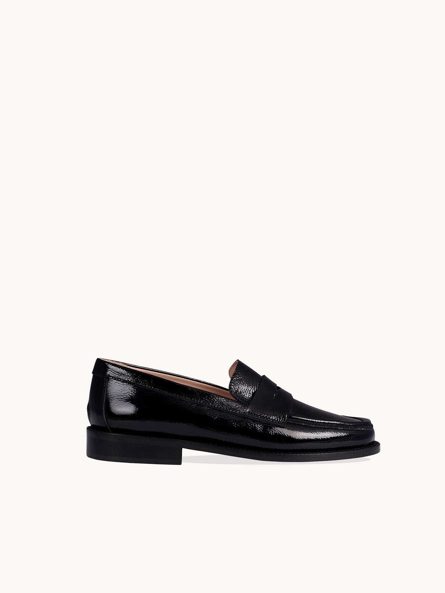 Black Patent Loafers in Italian leather | Lissa Black Rock 