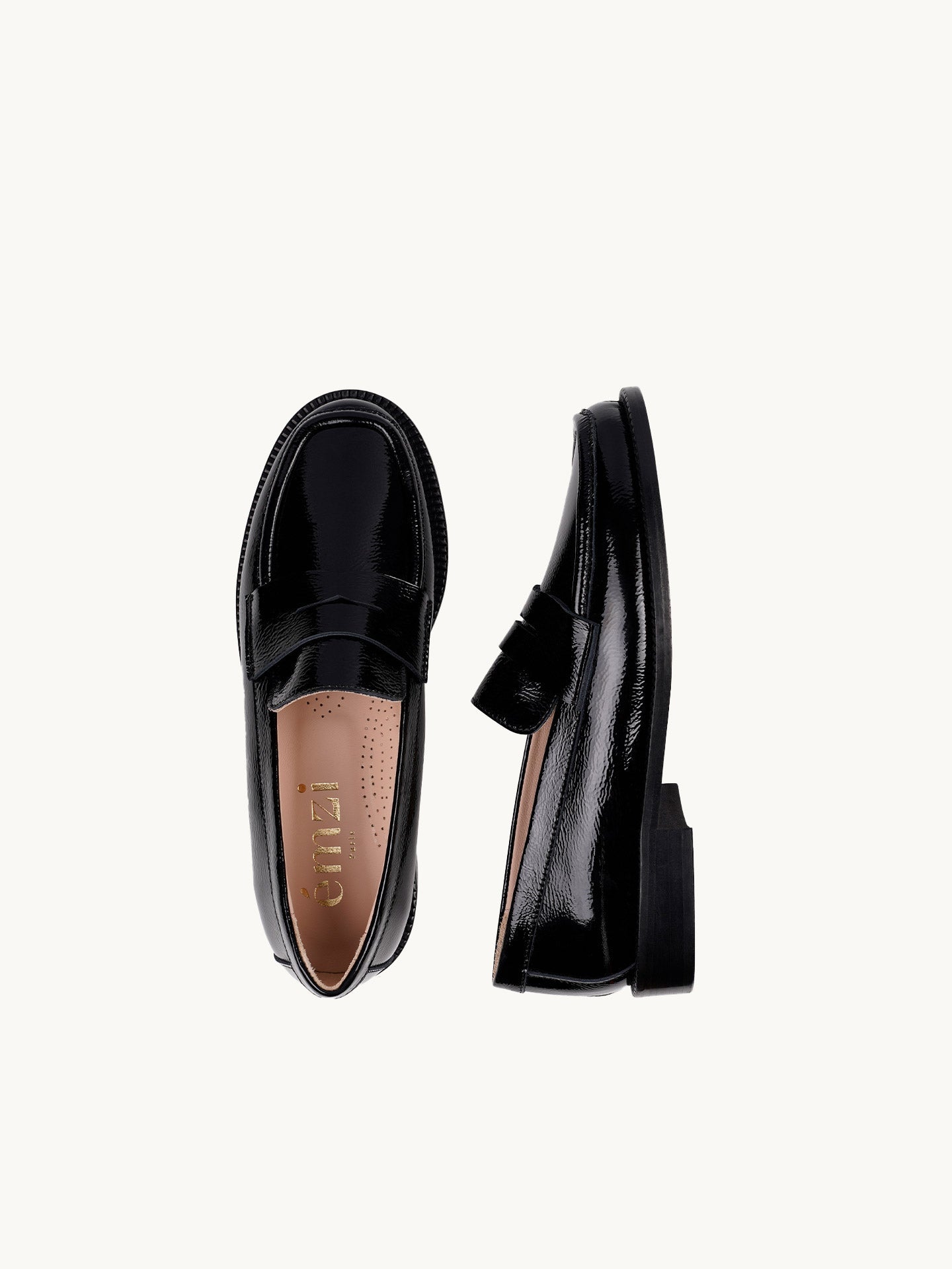 Black Patent Loafers in Italian leather | Lissa Black Rock 