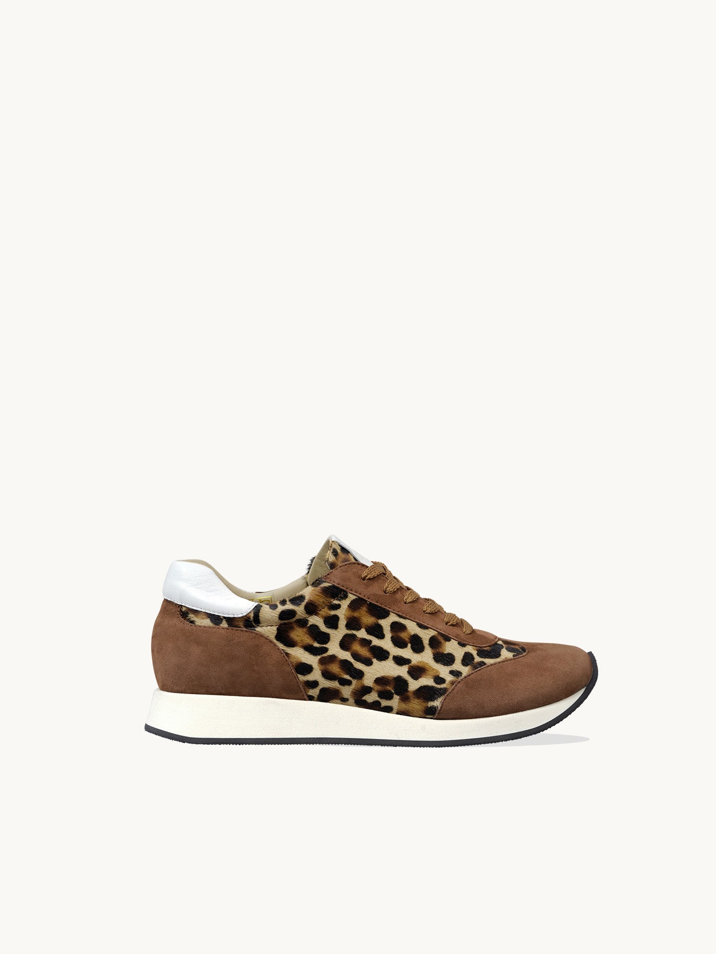 Camel and leopard wedge sneakers | Nao Leopard