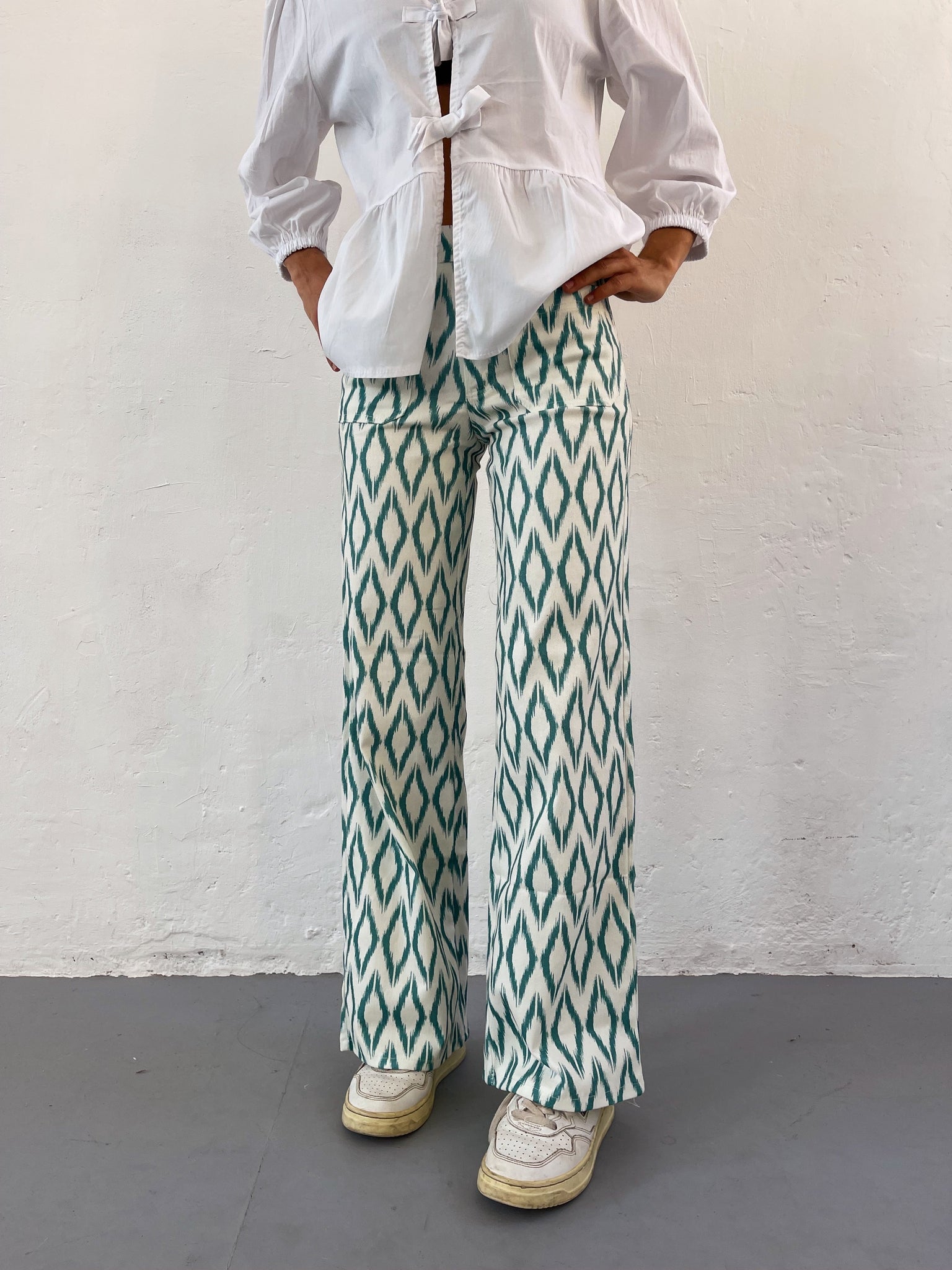 Jeans verde acqua Valeria