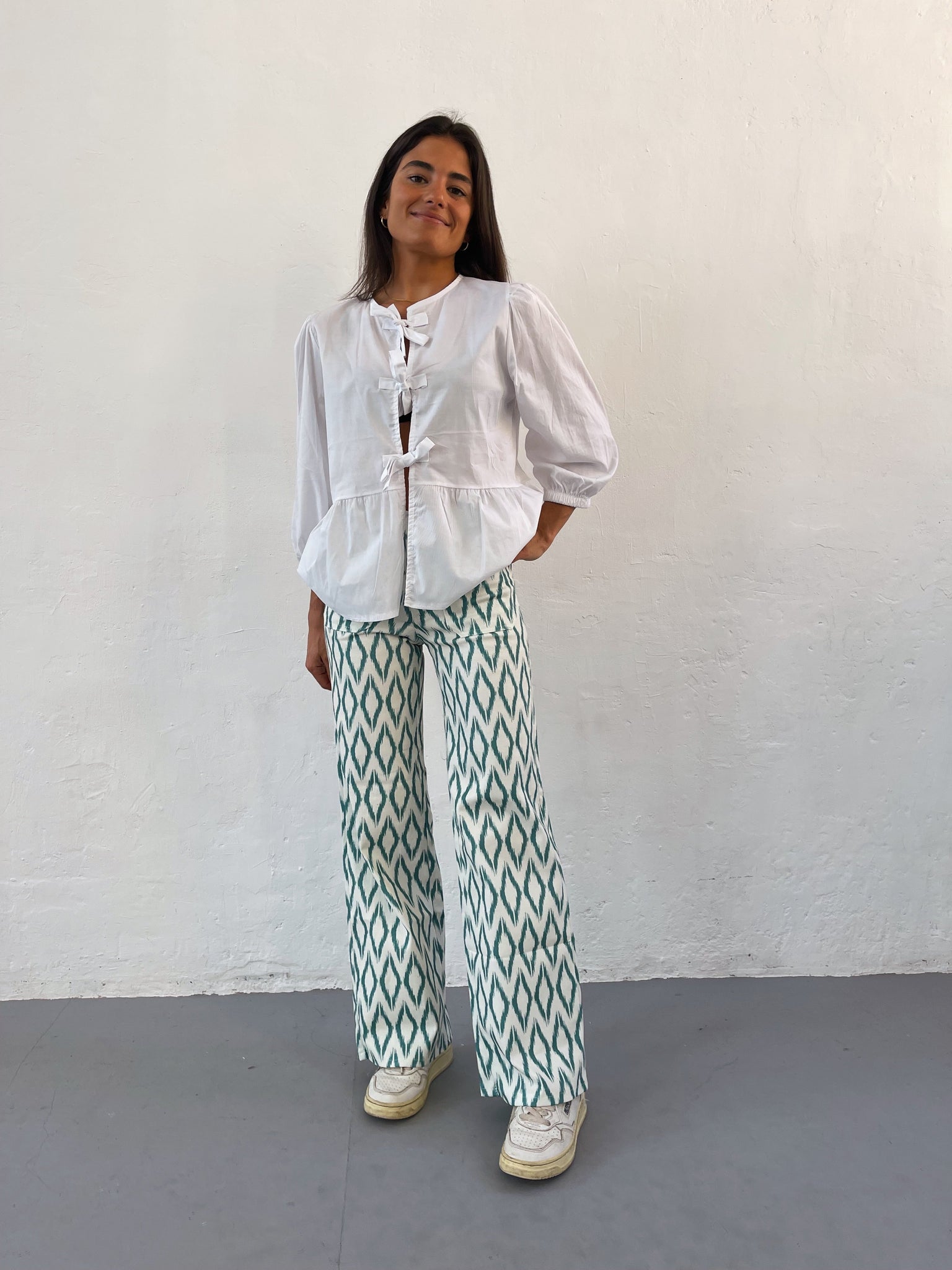 Jeans verde acqua Valeria