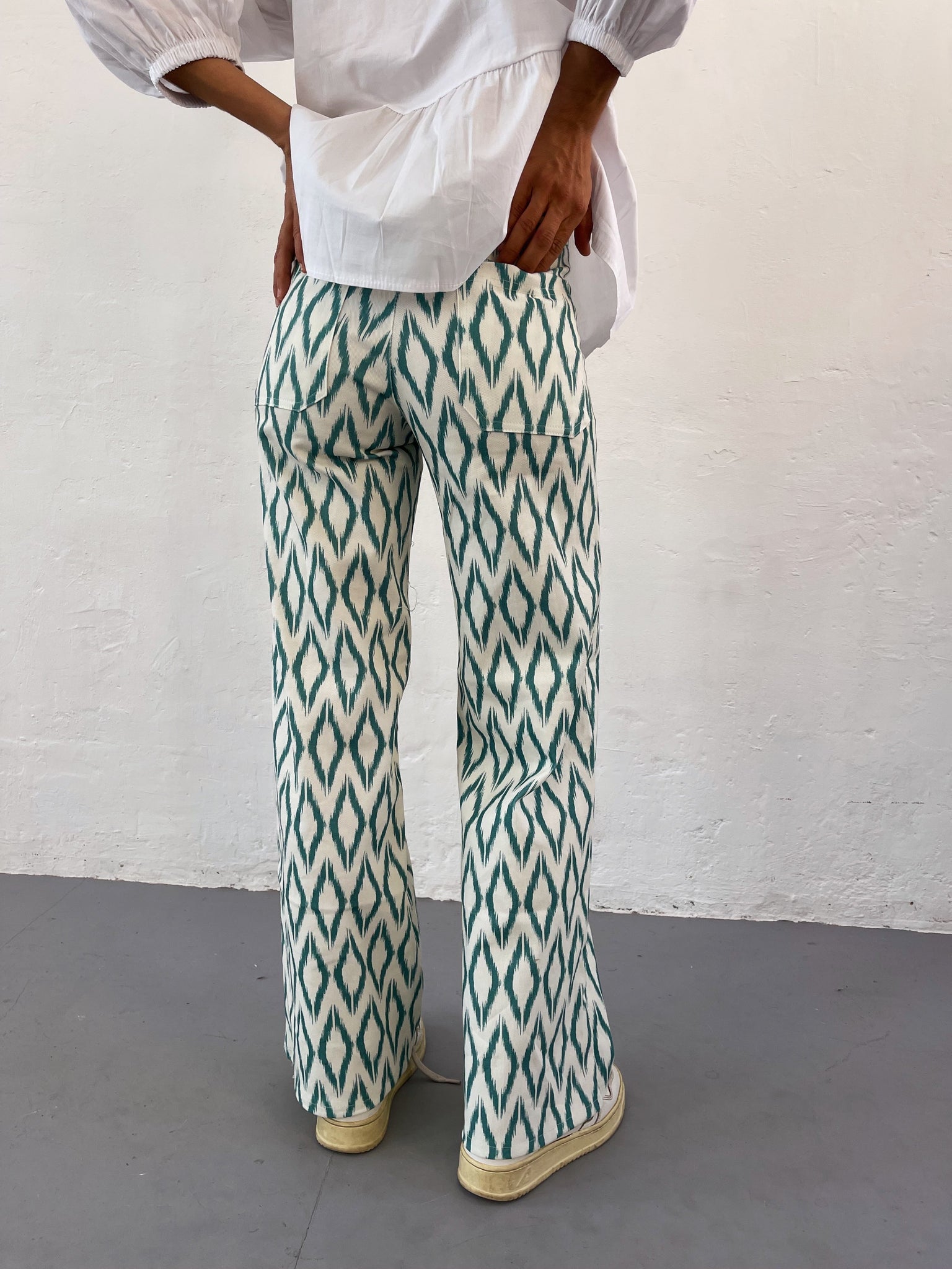 Jeans verde acqua Valeria