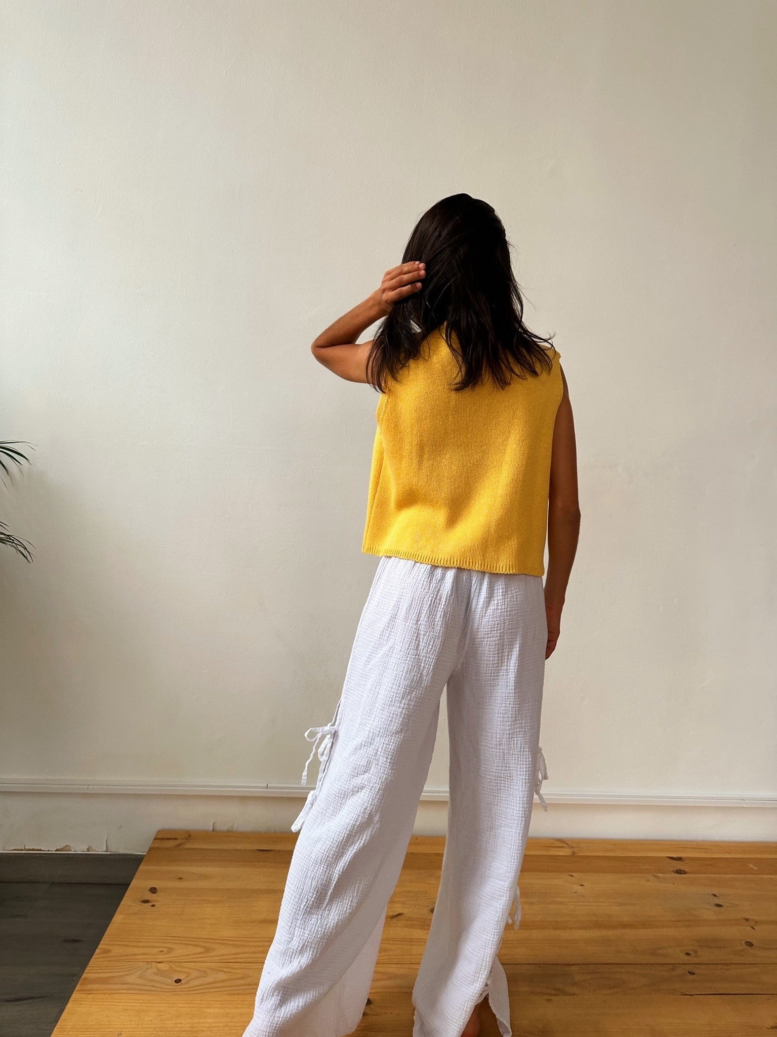 Gilet in cotone giallo Rous