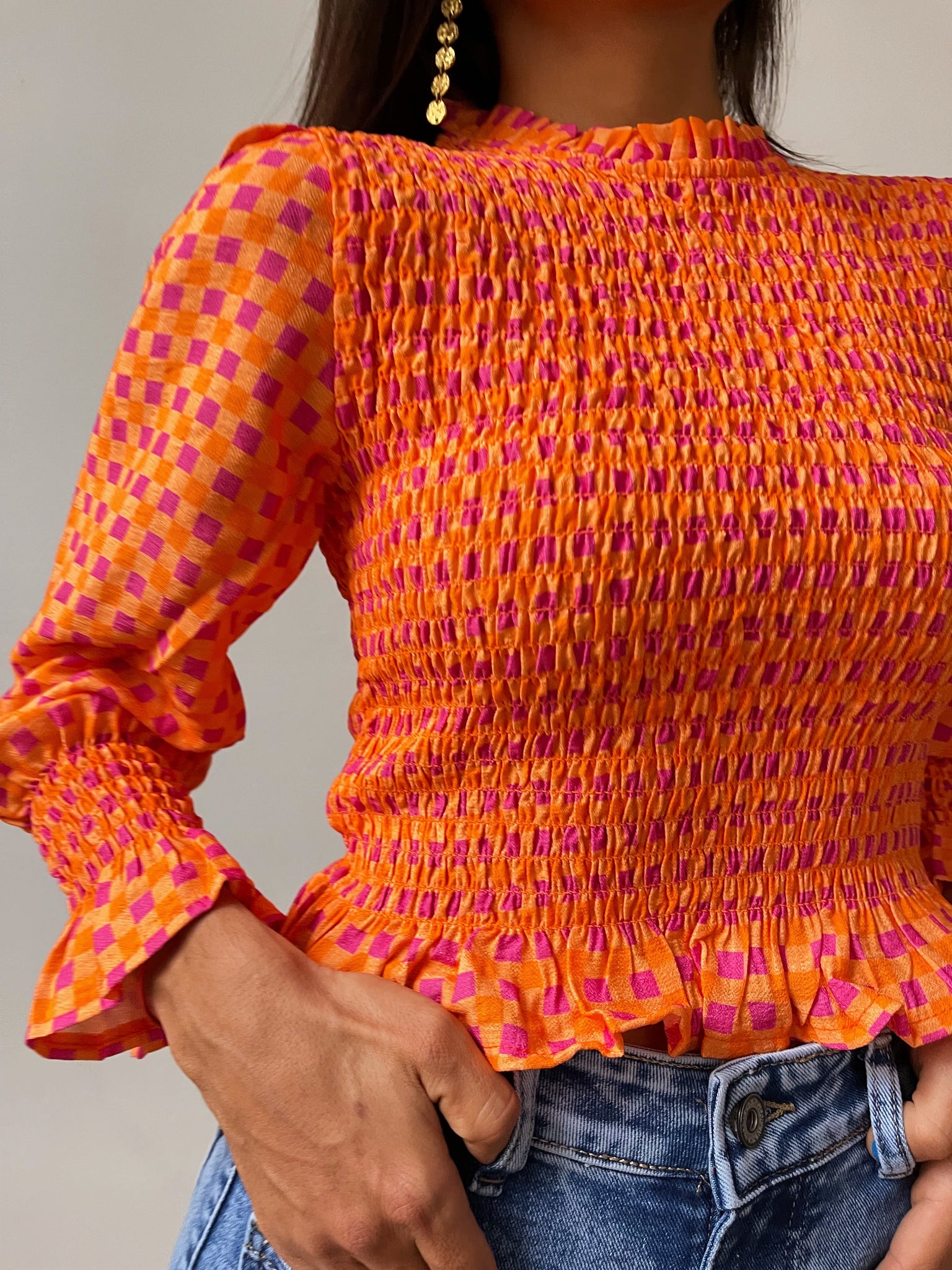 Blusa arancione Chia