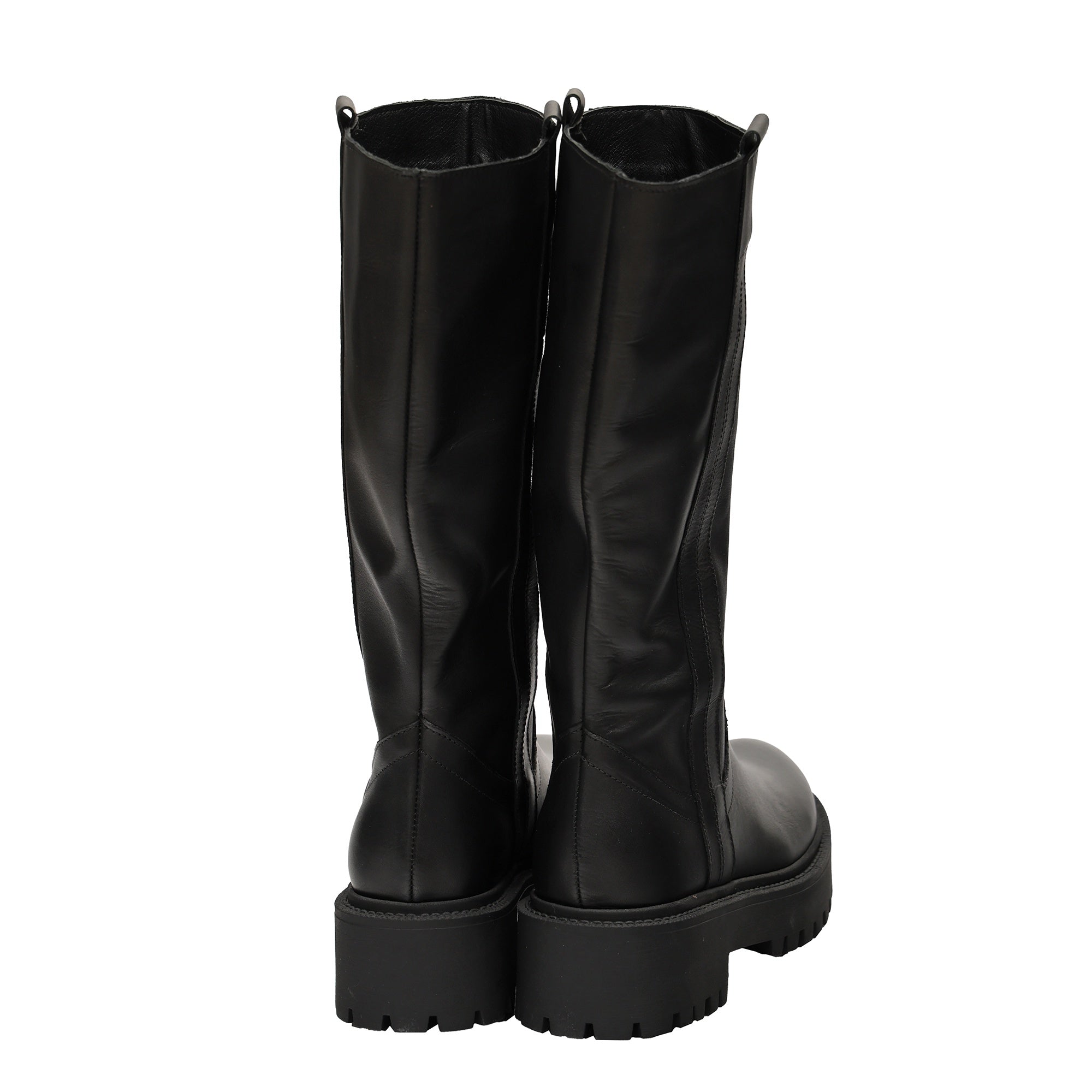 Stivale in vera pelle Nero