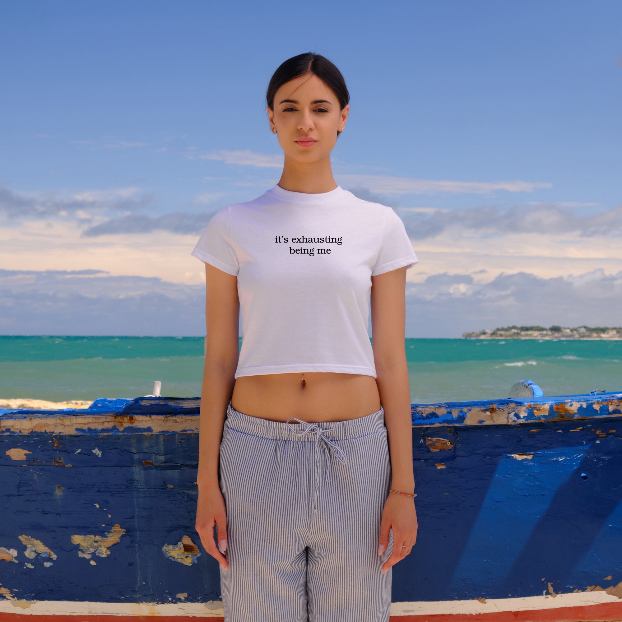 Baby Tee "Exhausting"