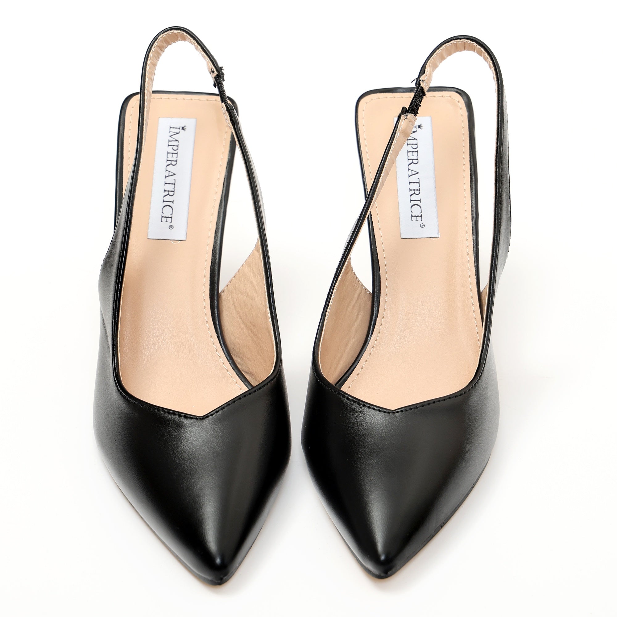 Dècolletè slingback in simil pelle Nero