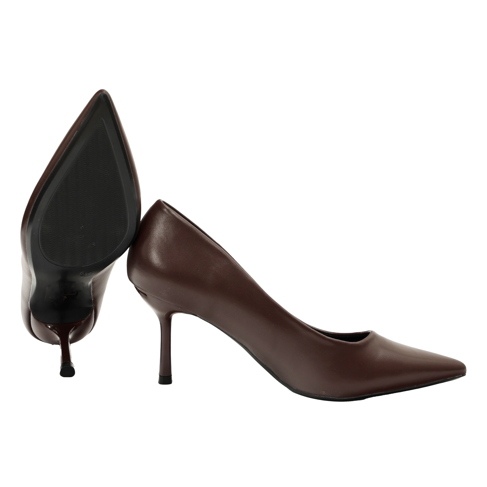 Decolletè in simil pelle Marrone