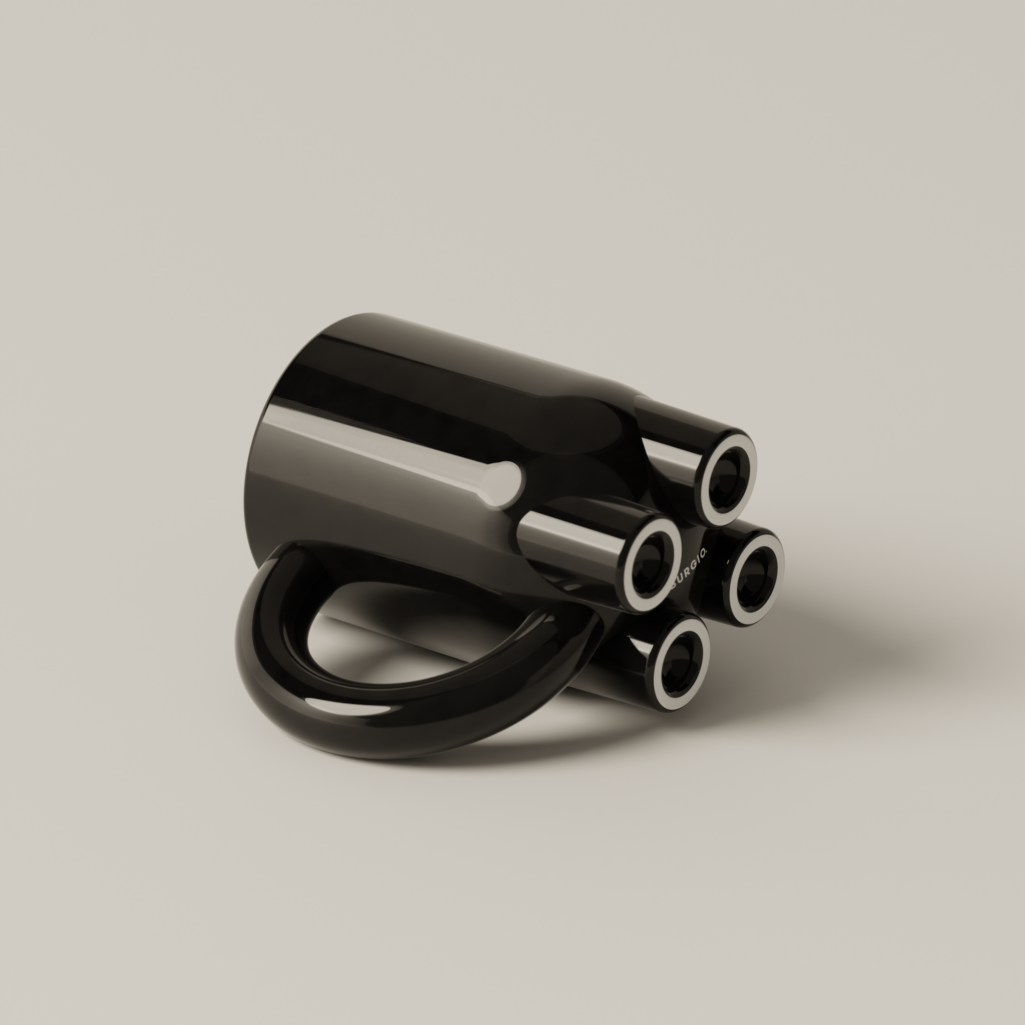 MUG WITH BIG HANDLE - BLACK
