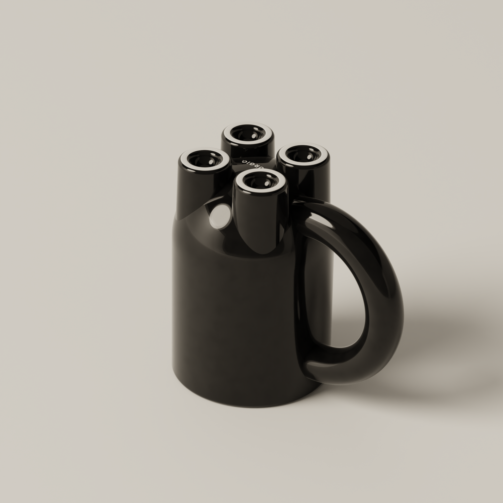 MUG WITH BIG HANDLE - BLACK
