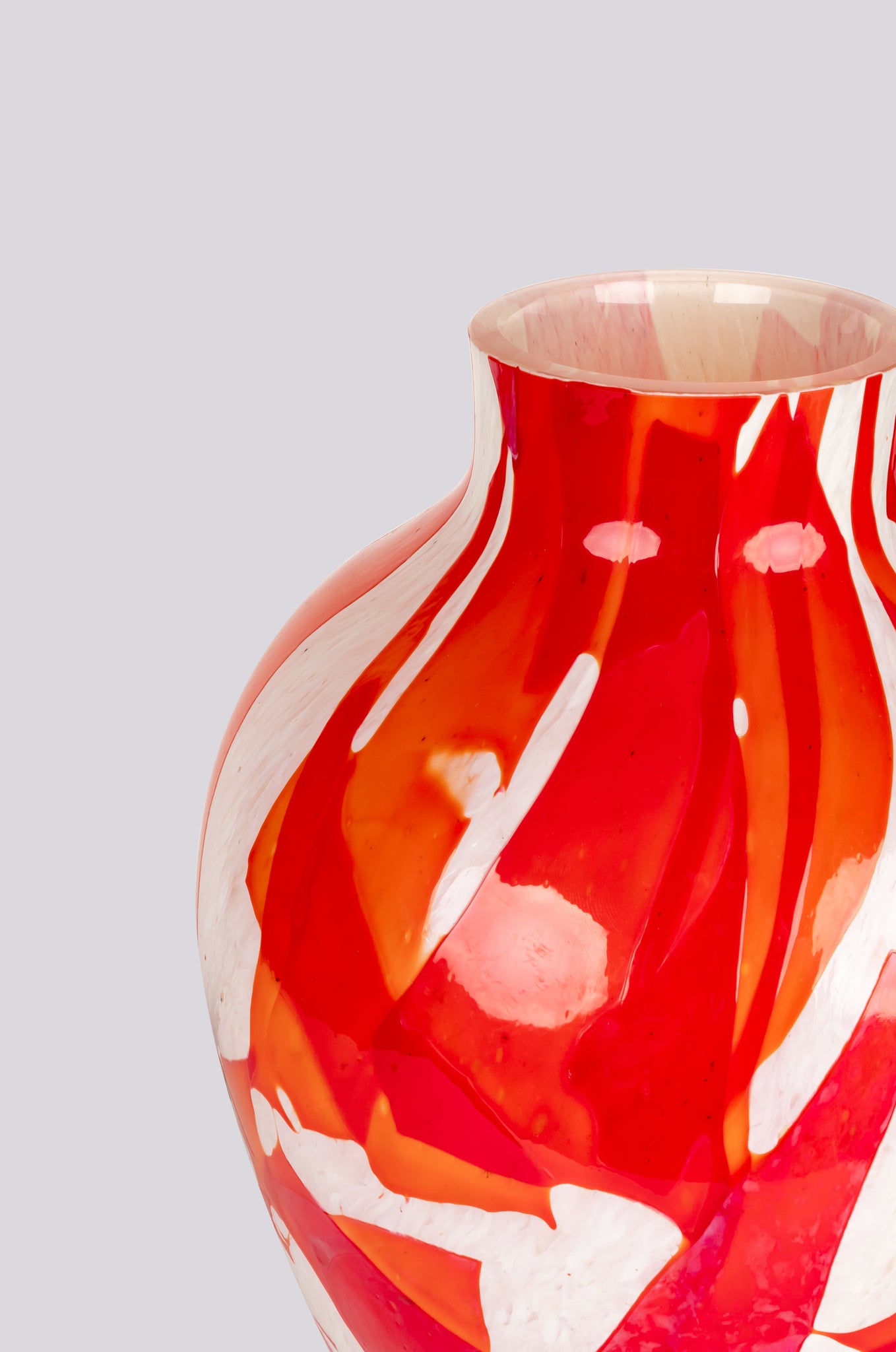 Vaso Olla rosso alto