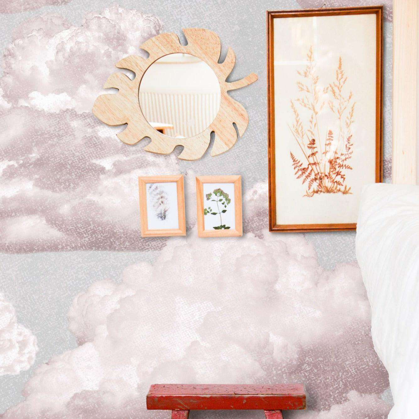 Carta da Parati Nuvole Rosa - 8 fogli - 5,60 mq