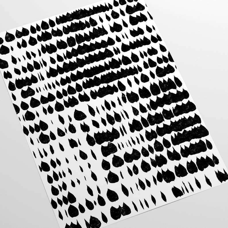 Carta da Parati Moderna Bianca e Nera in Stile Scandinavo - 8 fogli - 5,60 mq