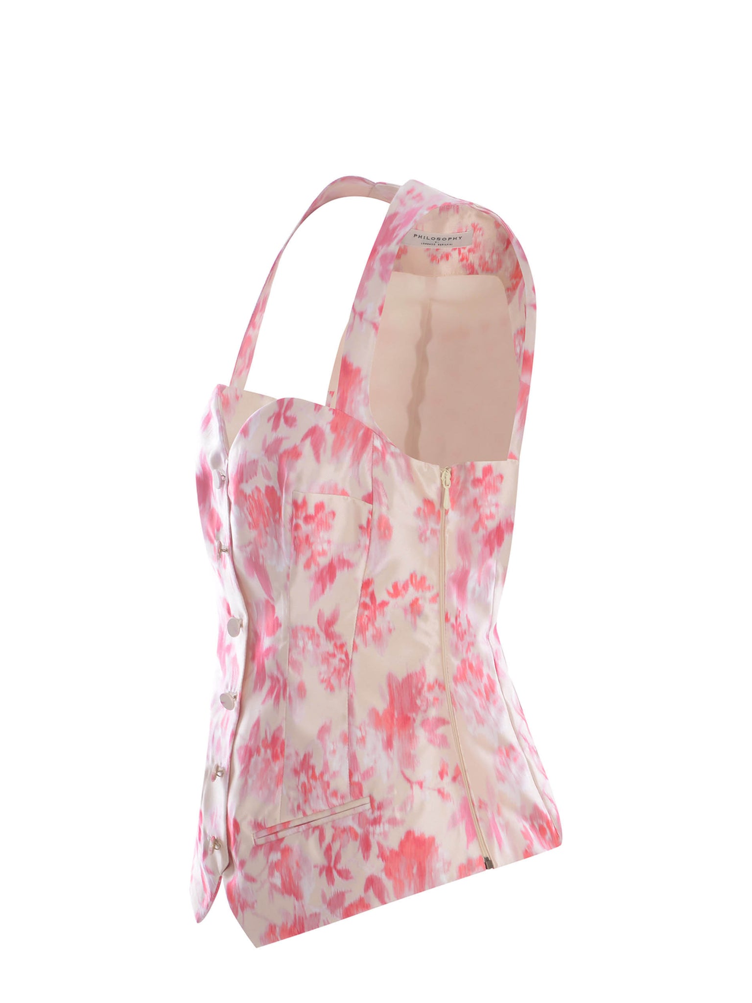 Top bustier a fiori