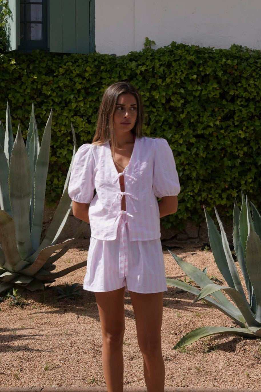 Pantaloncini Rosa e Bianchi a Righe  – Bohodot