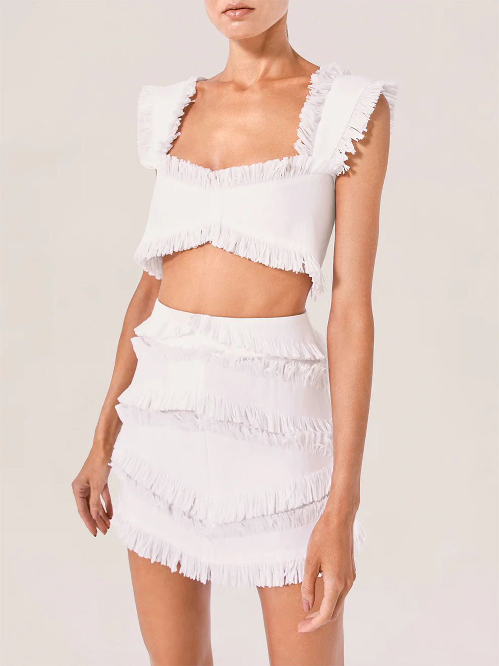 Top - White Raffia