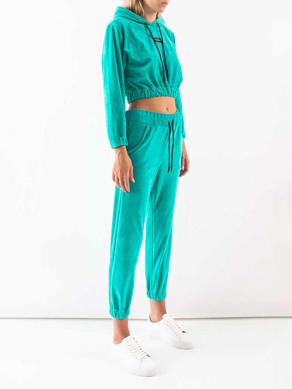 Pantalone joggers  - Verde Menta Velluto