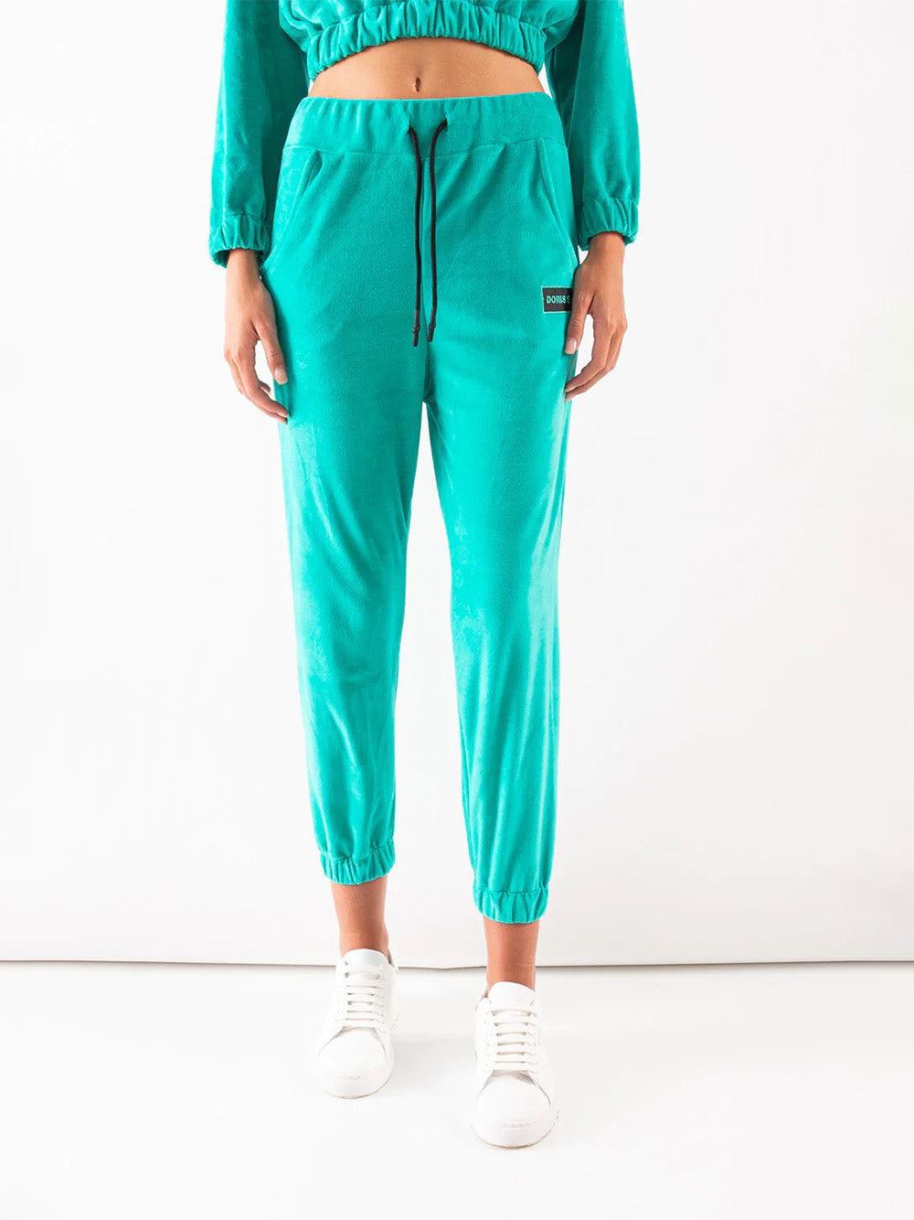 Pantalone joggers  - Verde Menta Velluto
