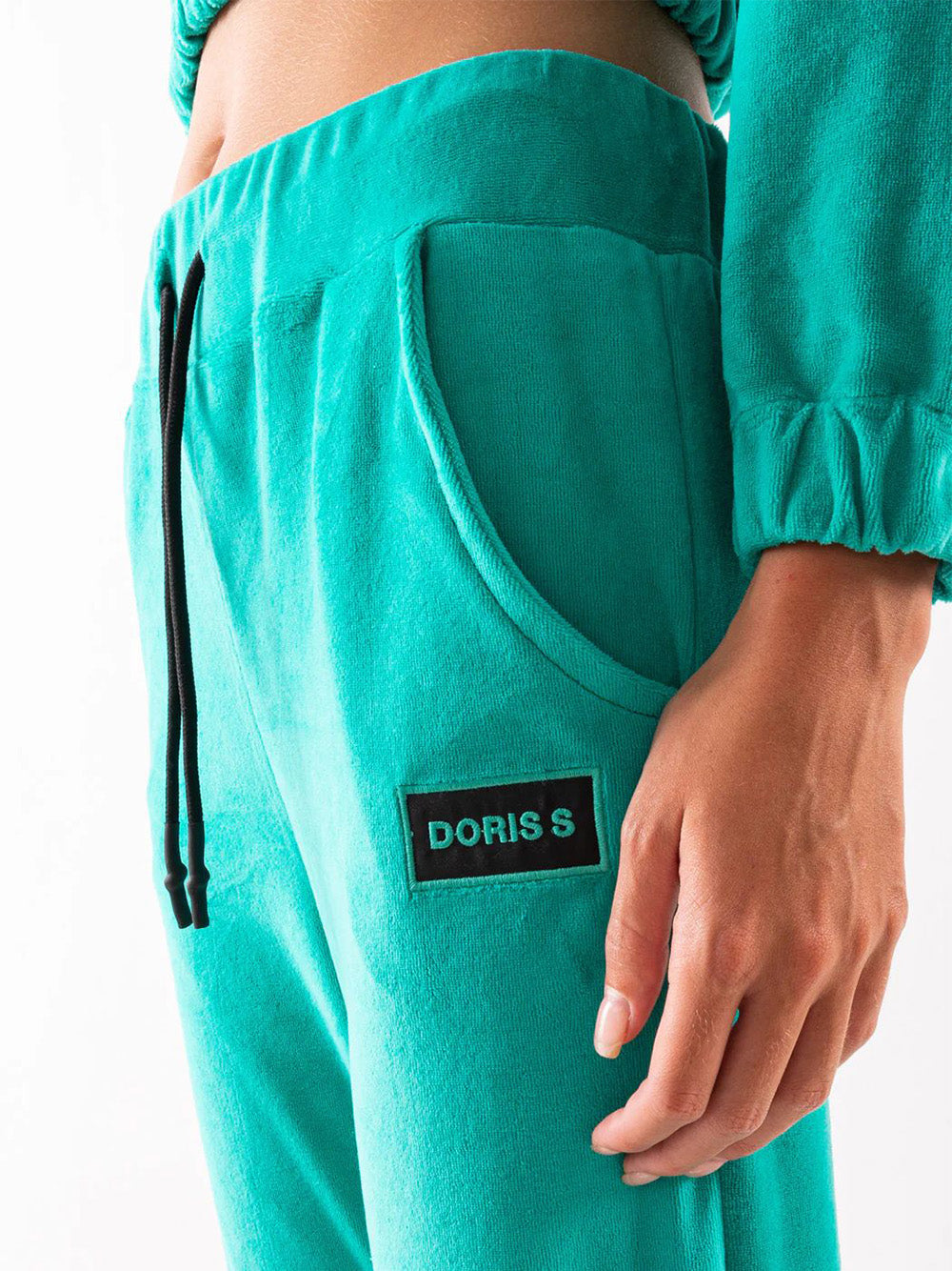 Pantalone joggers  - Verde Menta Velluto