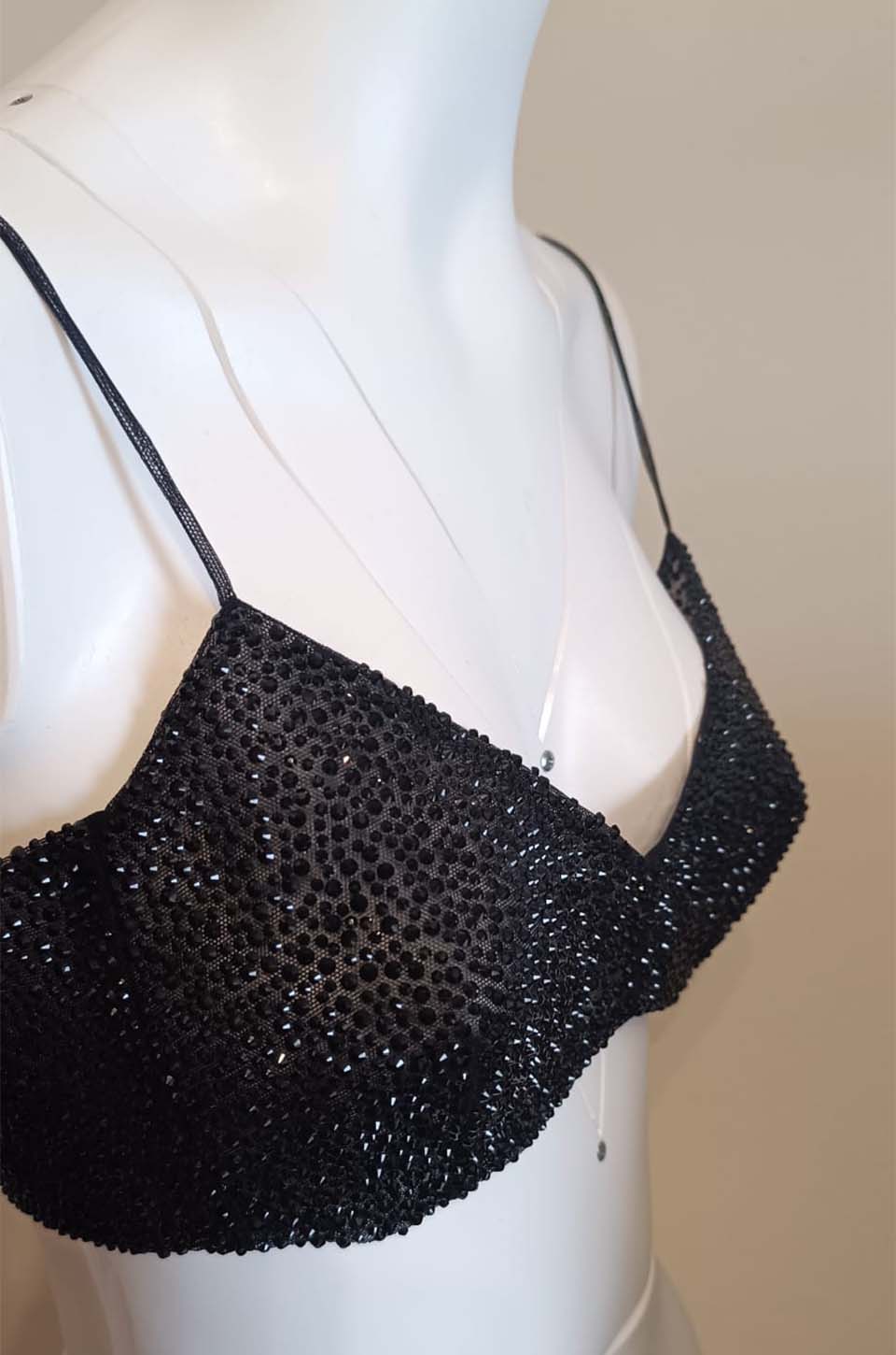 Bralette con cristalli swarowski