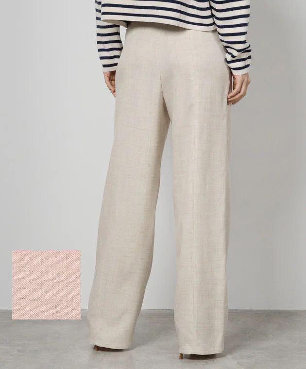 Pantalone in misto lino 1 ( Rosa )
