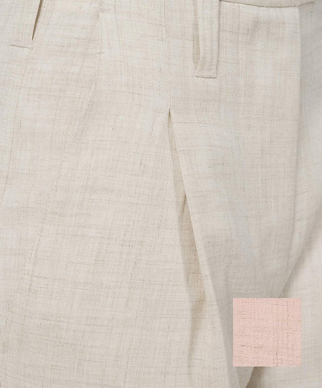 Pantalone in misto lino 1 ( Rosa )