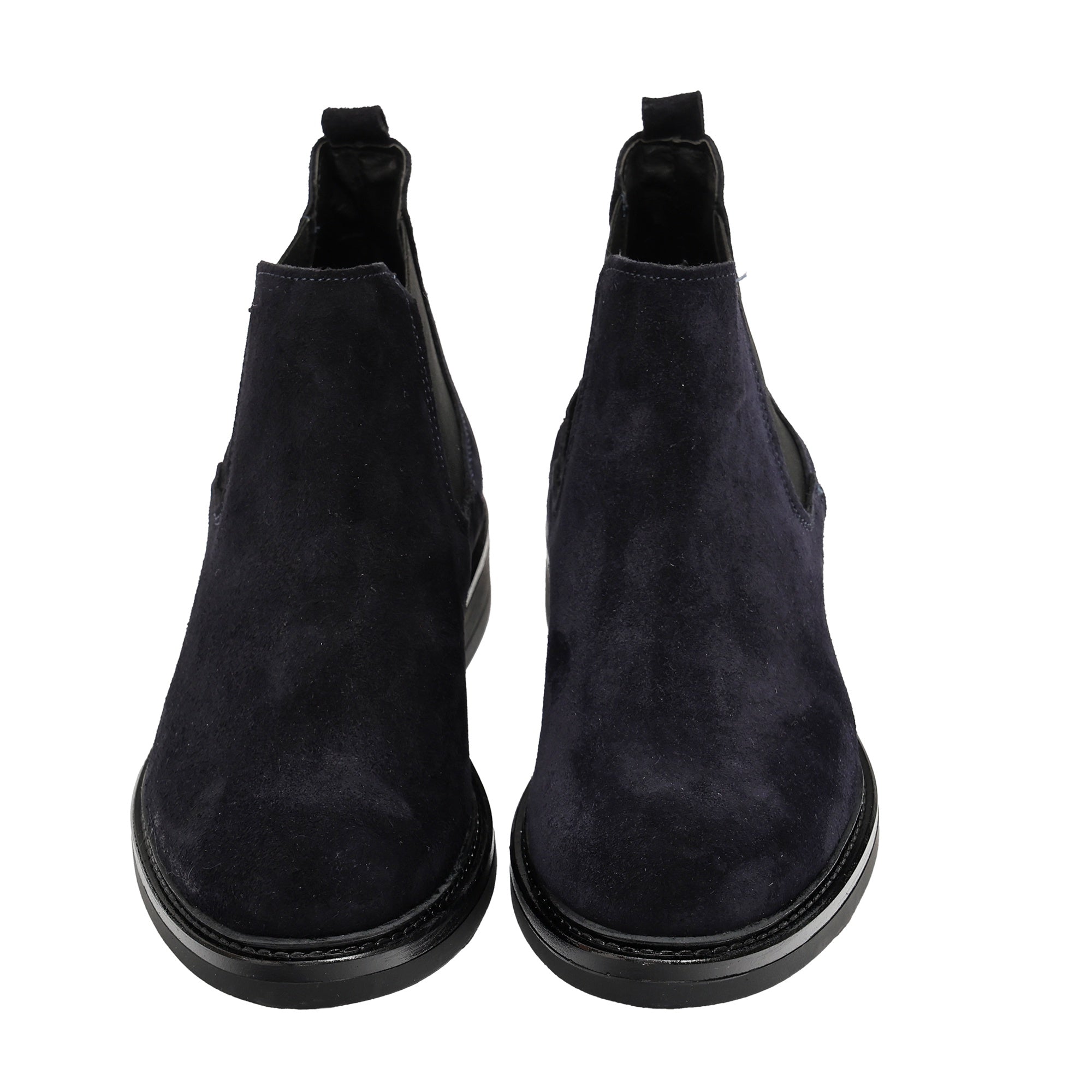 Beatles in camoscio con fascia elastica Blu